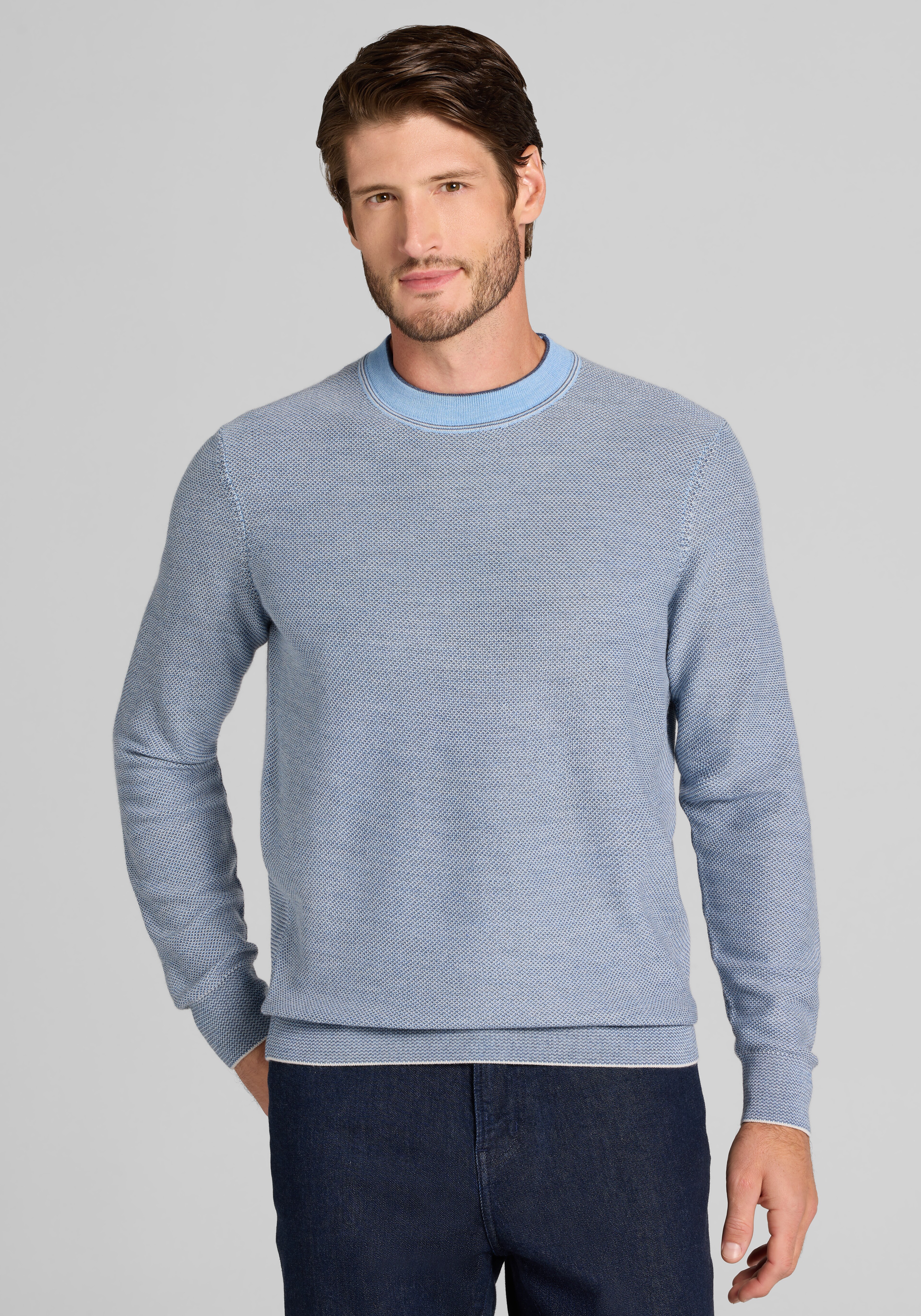 Traveler® Collection Honeycomb Crew Neck Sweater