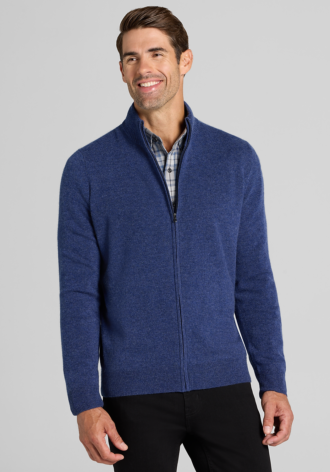 Reserve Collection Tailored Fit Full-Zip Cashmere Sweater