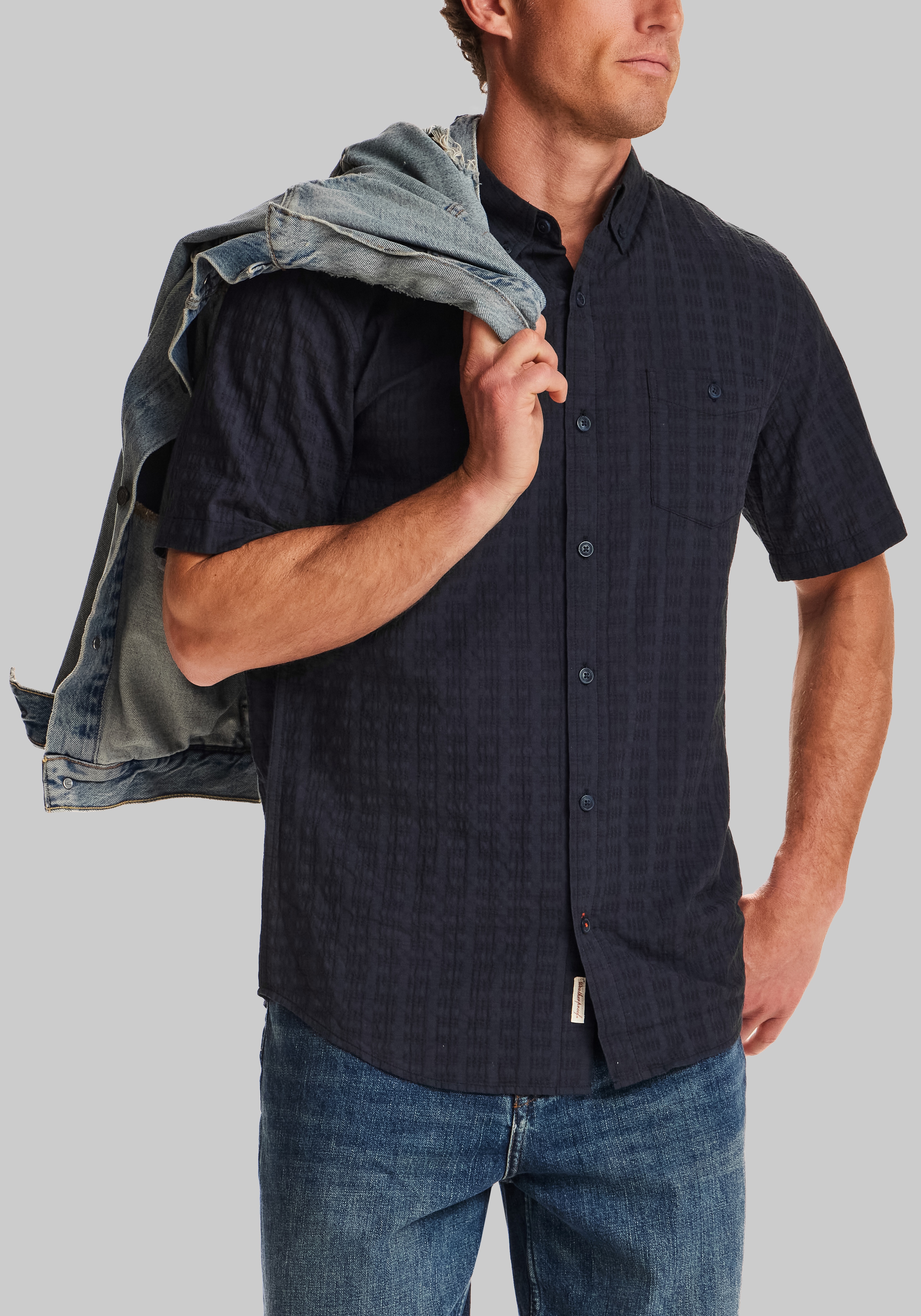 Weatherproof Traditional Fit Short Sleeve Button Up Shirt