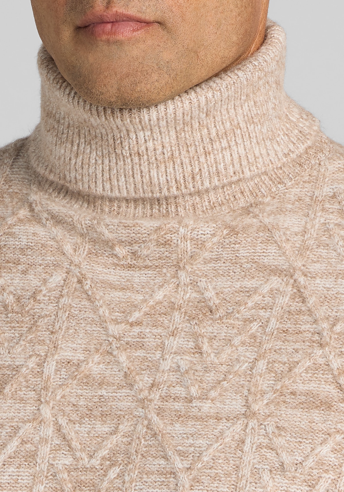 Paisley & Gray Chunky Patterned Turtleneck Sweater