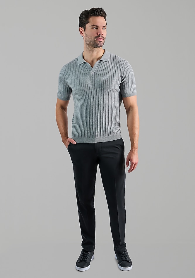 haggar slim fit dress shirt Haggar Wrinkle Free Slim Fit Dress Shirt in Black