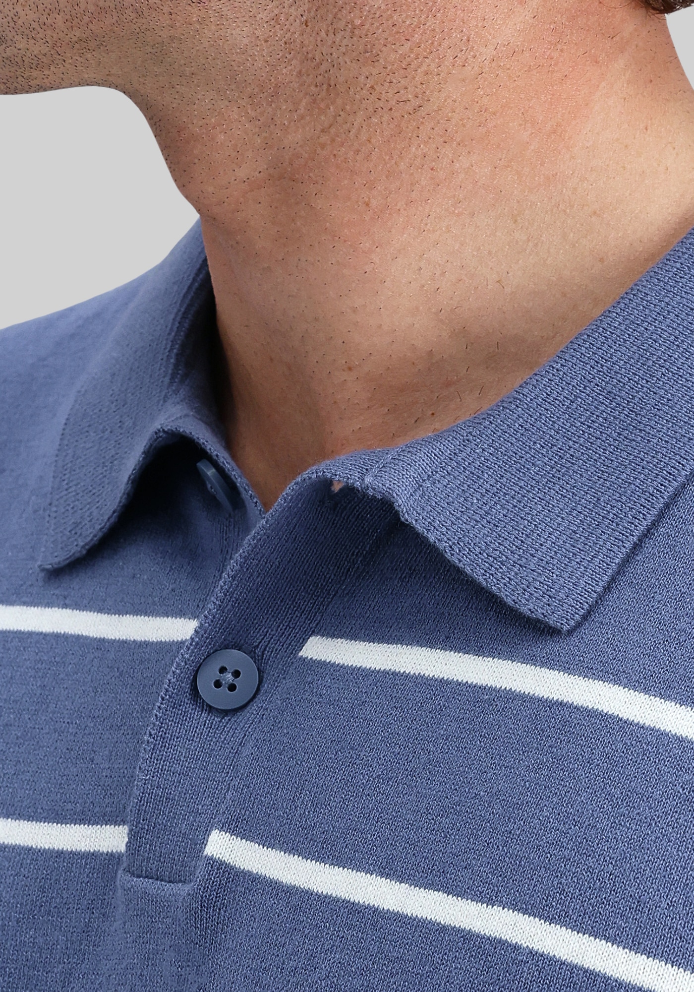 Haggar Regular Fit Retro Stripe Knit Short Sleeve Polo Sweater