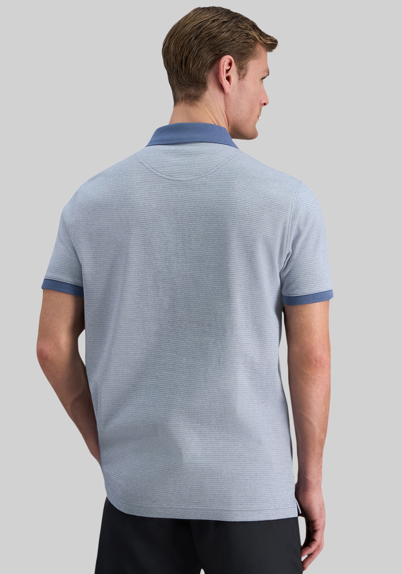 Haggar Regular Fit Rib Knit 1/4 Zip Front Short Sleeve Polo