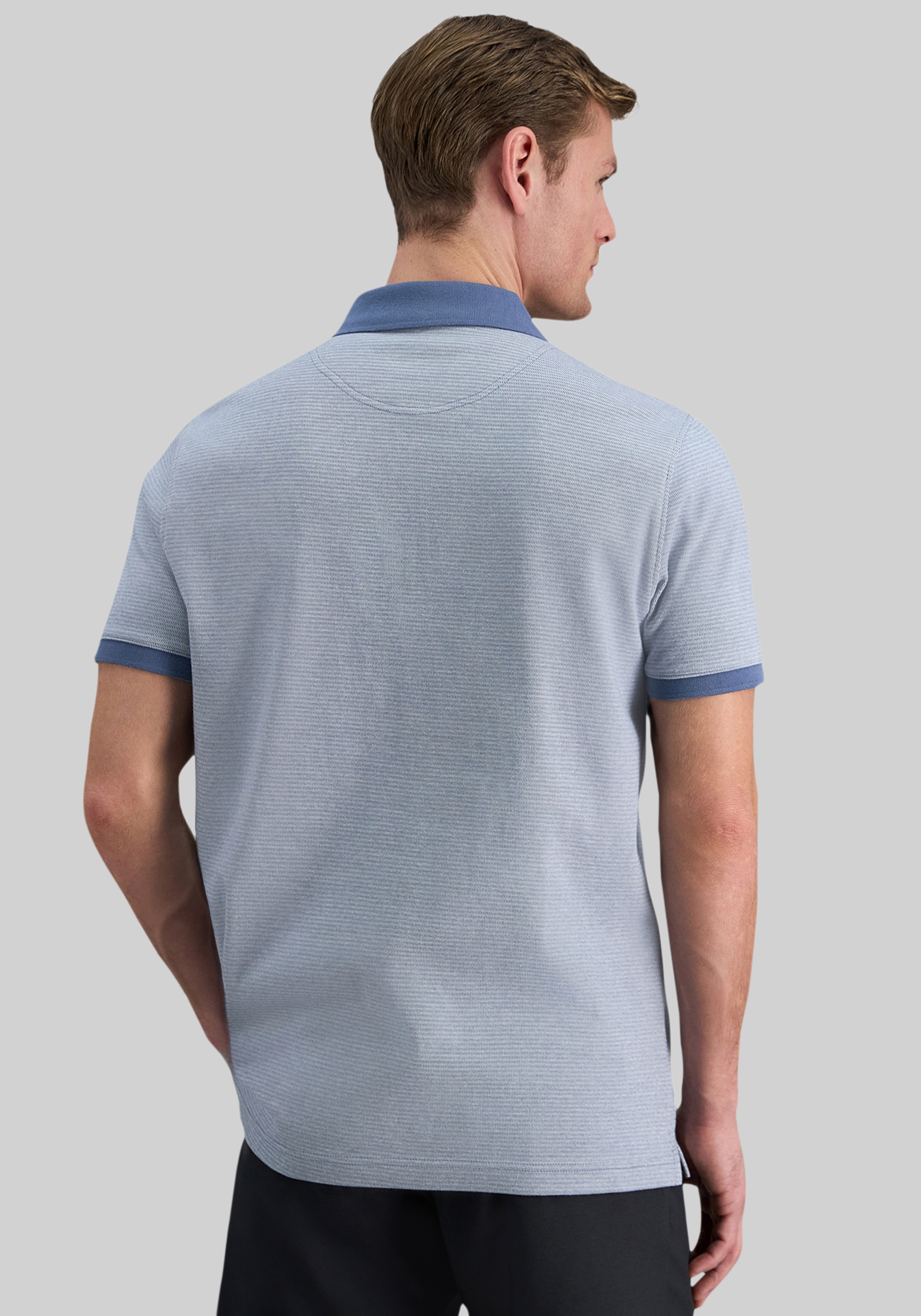 Haggar Regular Fit Rib Knit 1/4 Zip Front Short Sleeve Polo