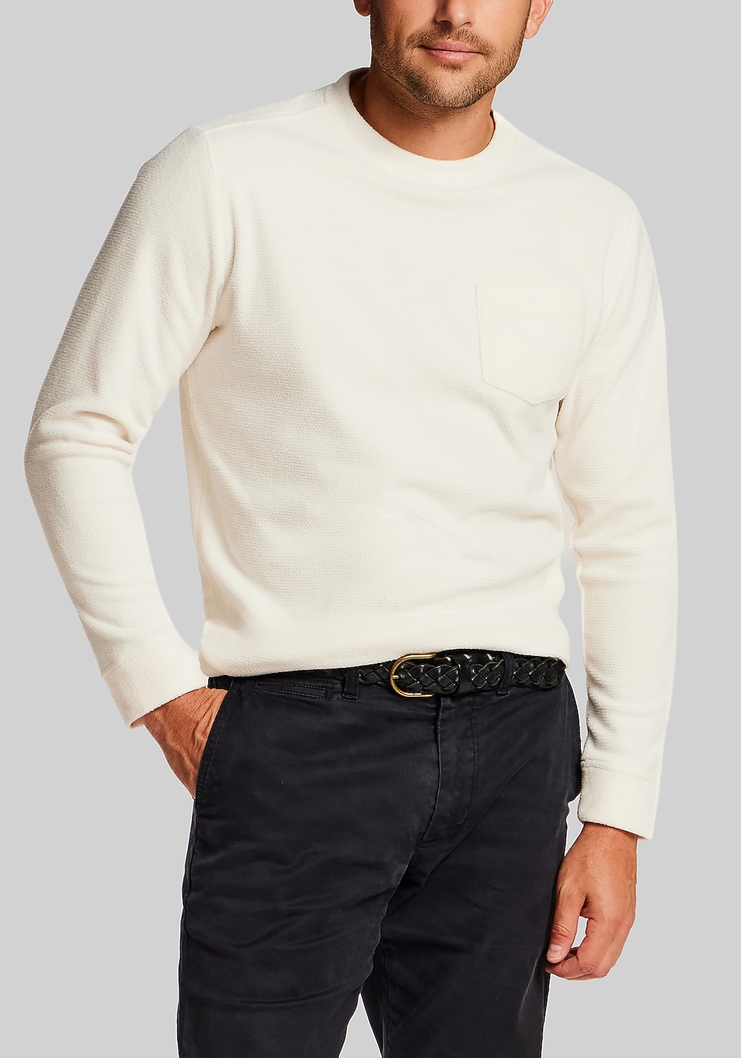 Vintage & Black Traditional Fit Crew Neck Pullover