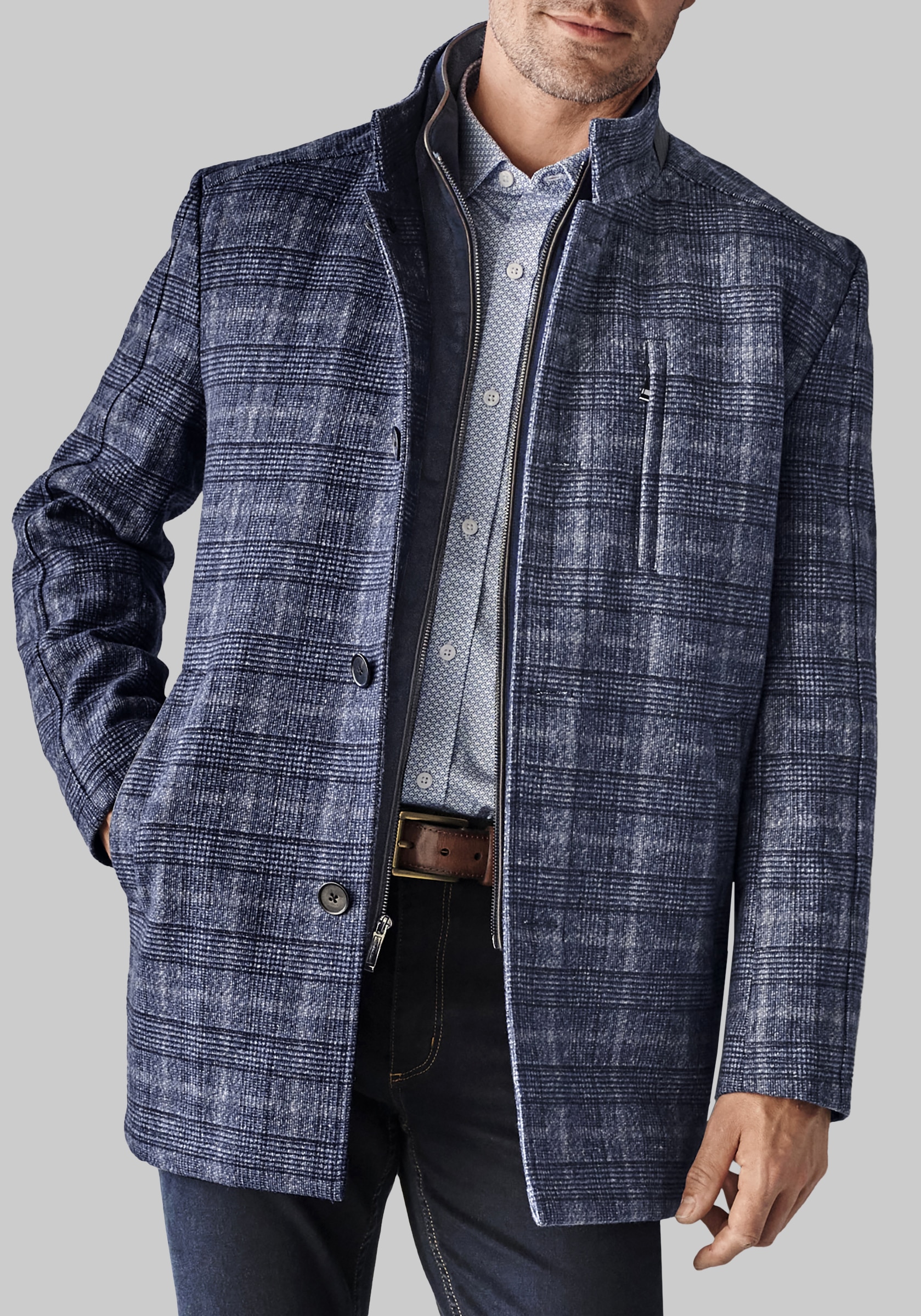 Men's Outerwear, Johnston & Murphy Tailored Fit Upton Car Coat - Jos A Bank