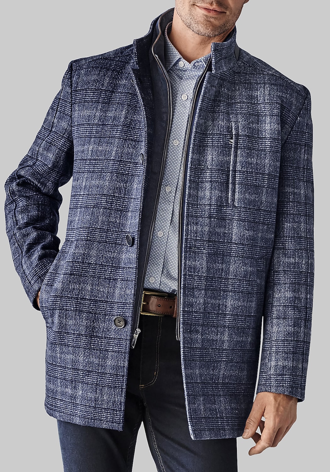 Johnston & Murphy Tailored Fit Upton Car Coat