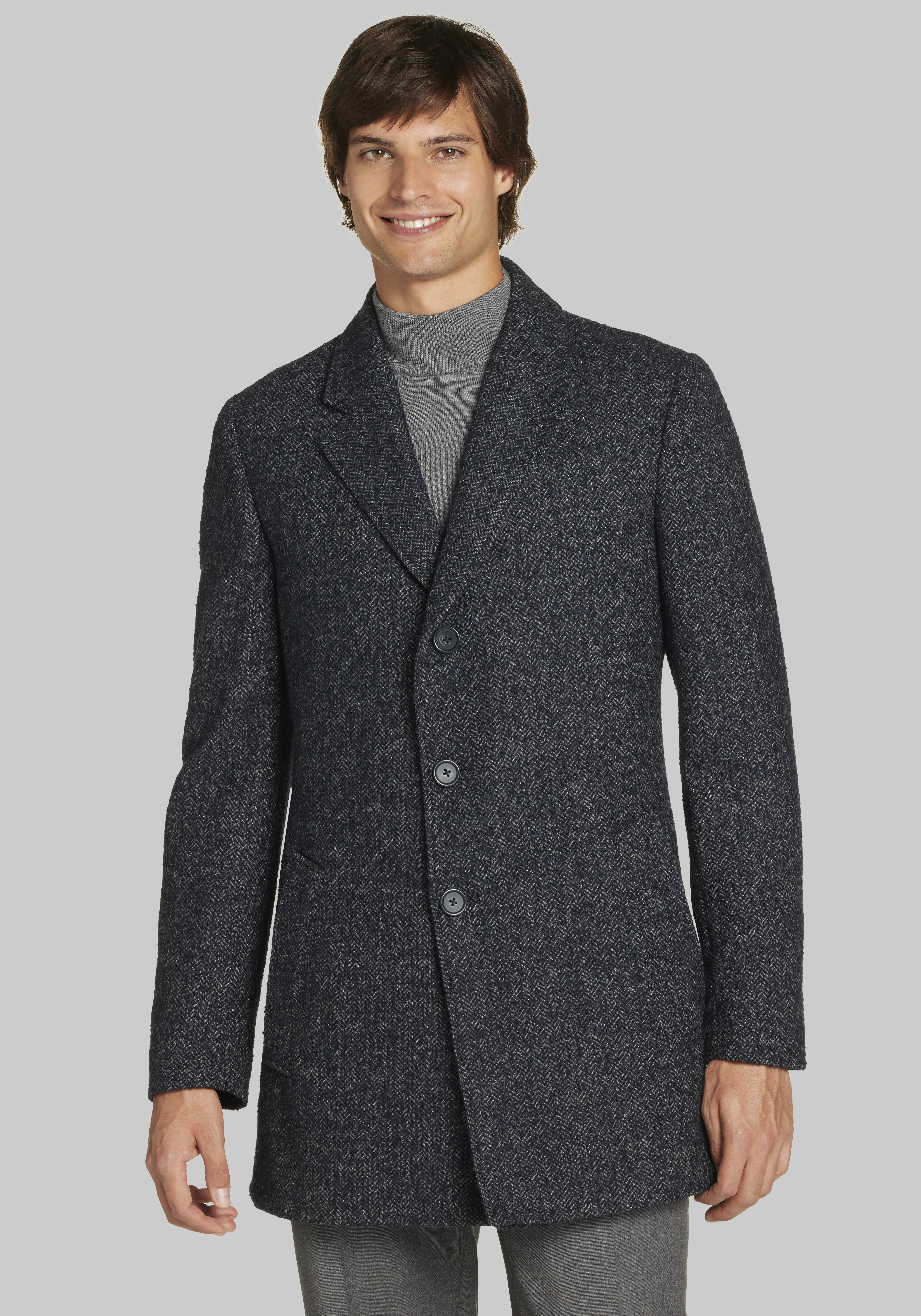 Jos. A. Bank Traditional Fit Herringbone Tweed Coat Big & Tall CLEARANCE