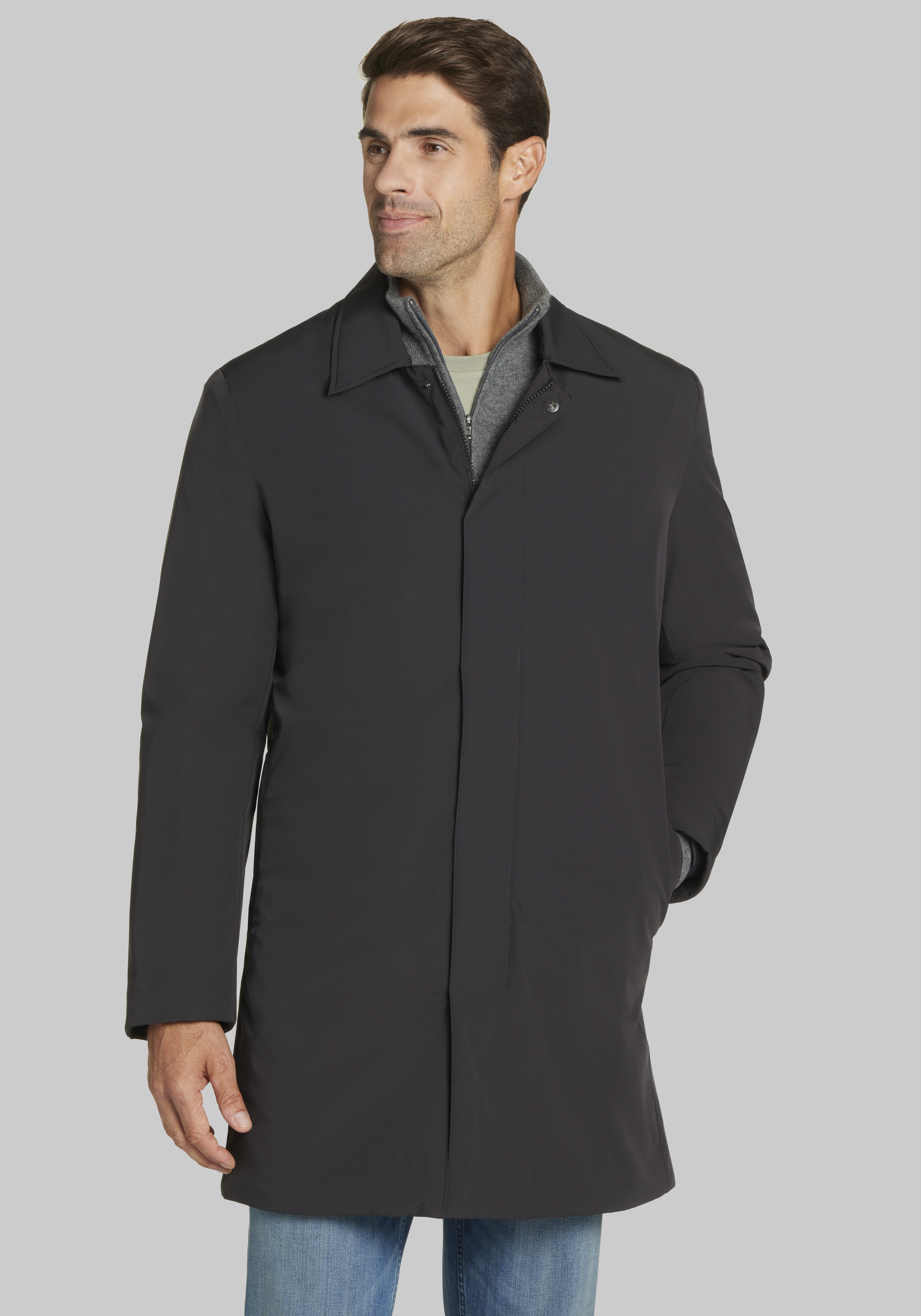 Jos. A. Bank Black topcoat outlets overcoat 38R