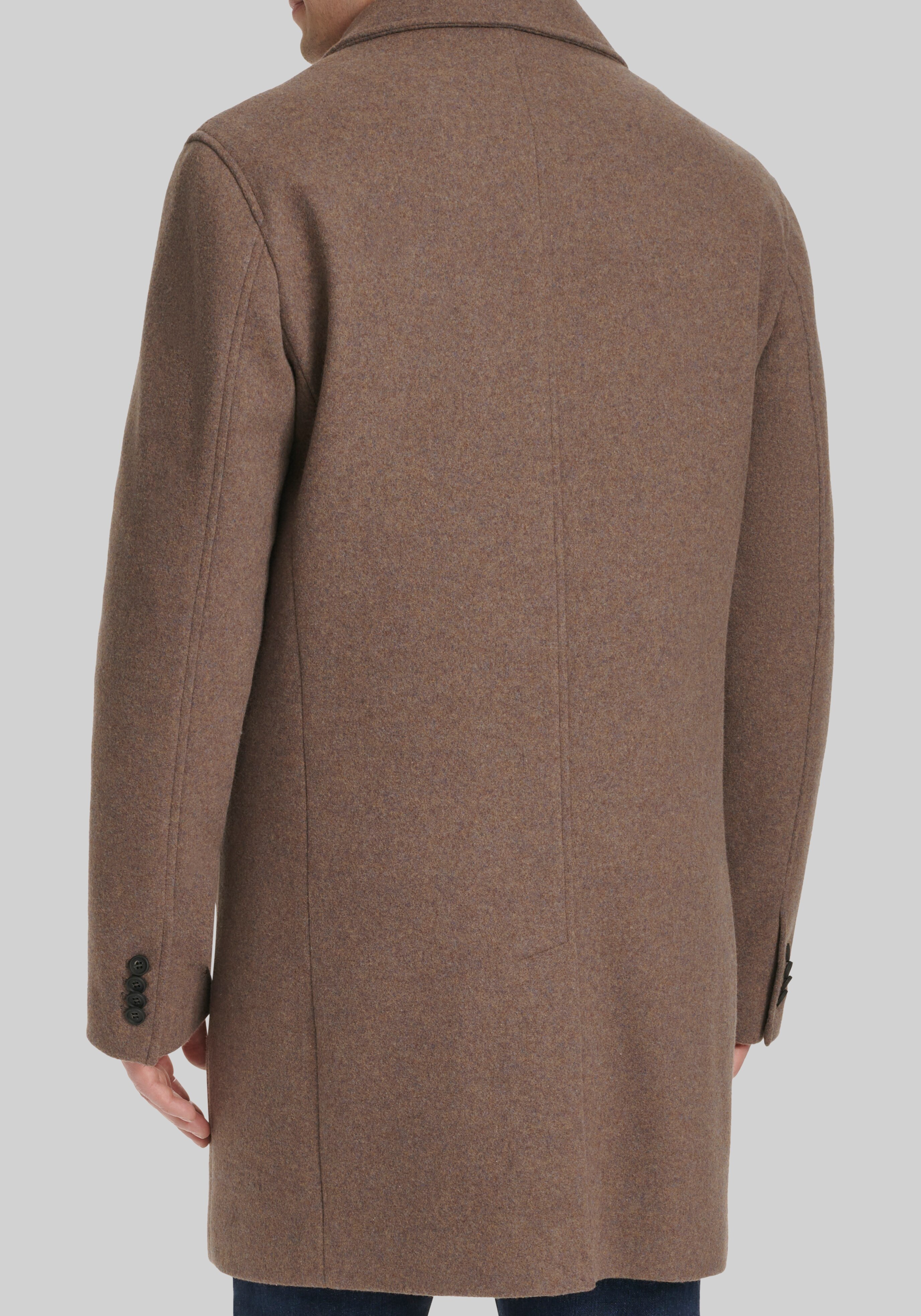 Cole Haan Tailored Fit Stretch Wool Top Coat