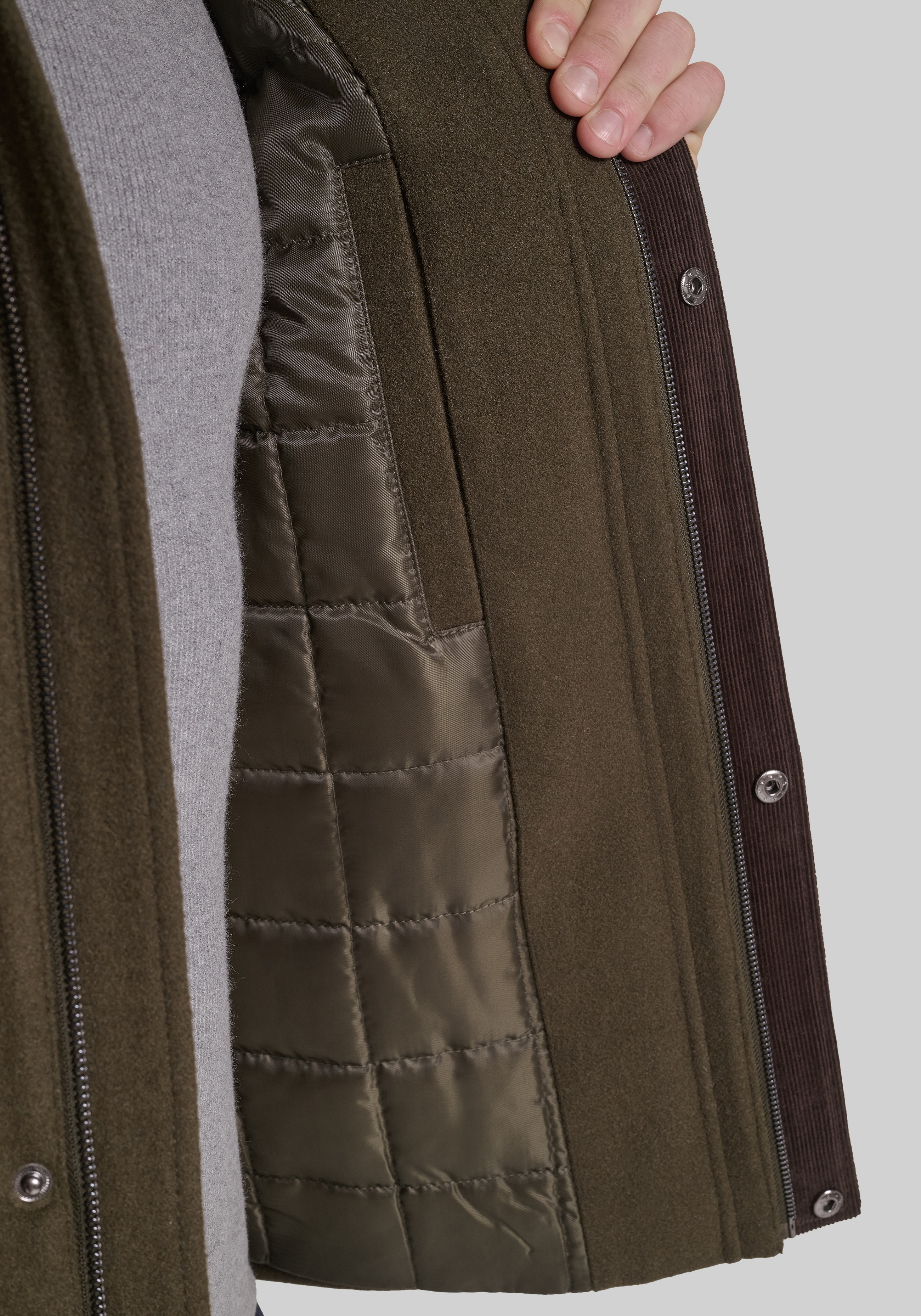Cole Haan Tailored Fit Stretch Wool Topcoat