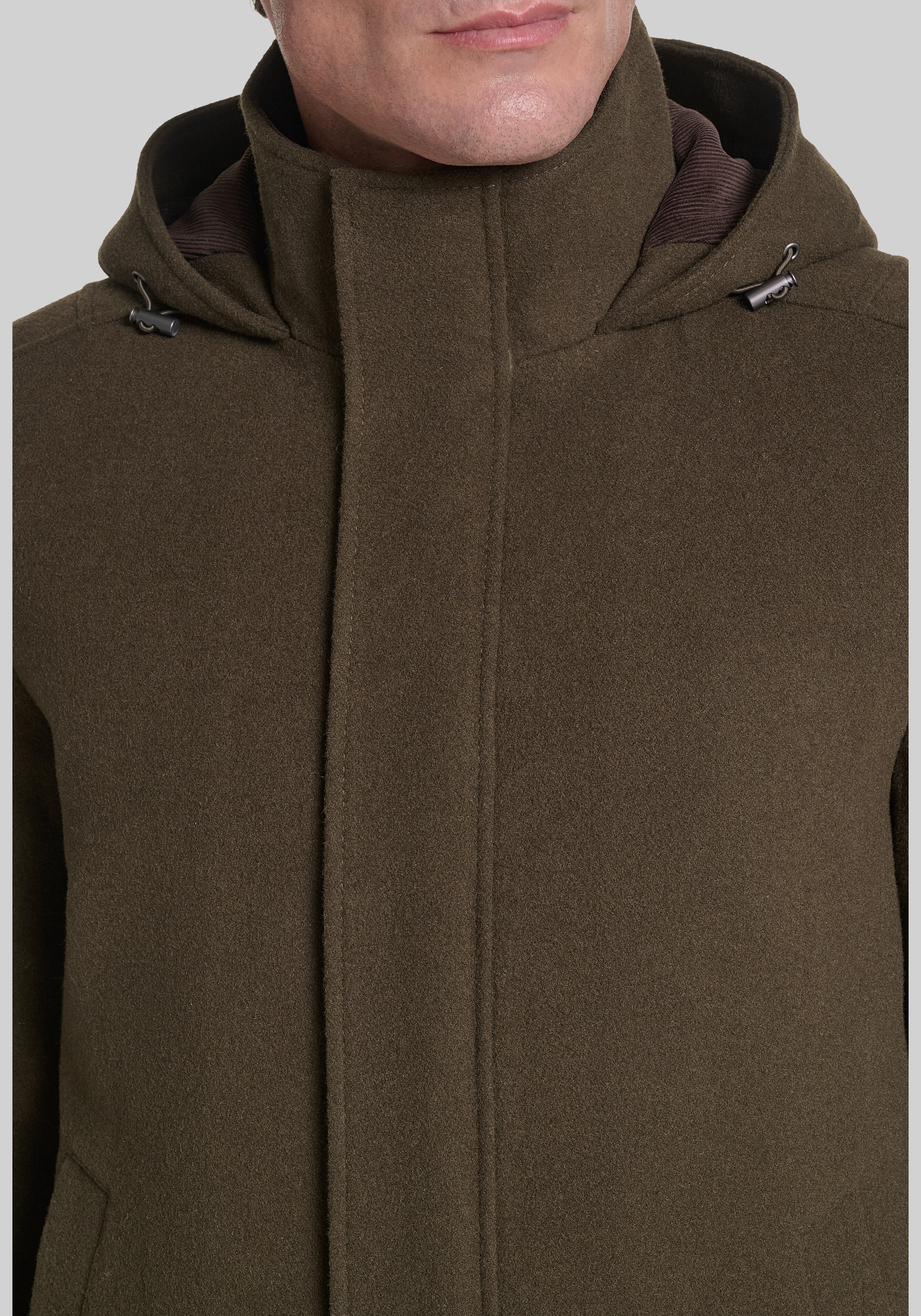 Cole Haan Tailored Fit Stretch Wool Topcoat