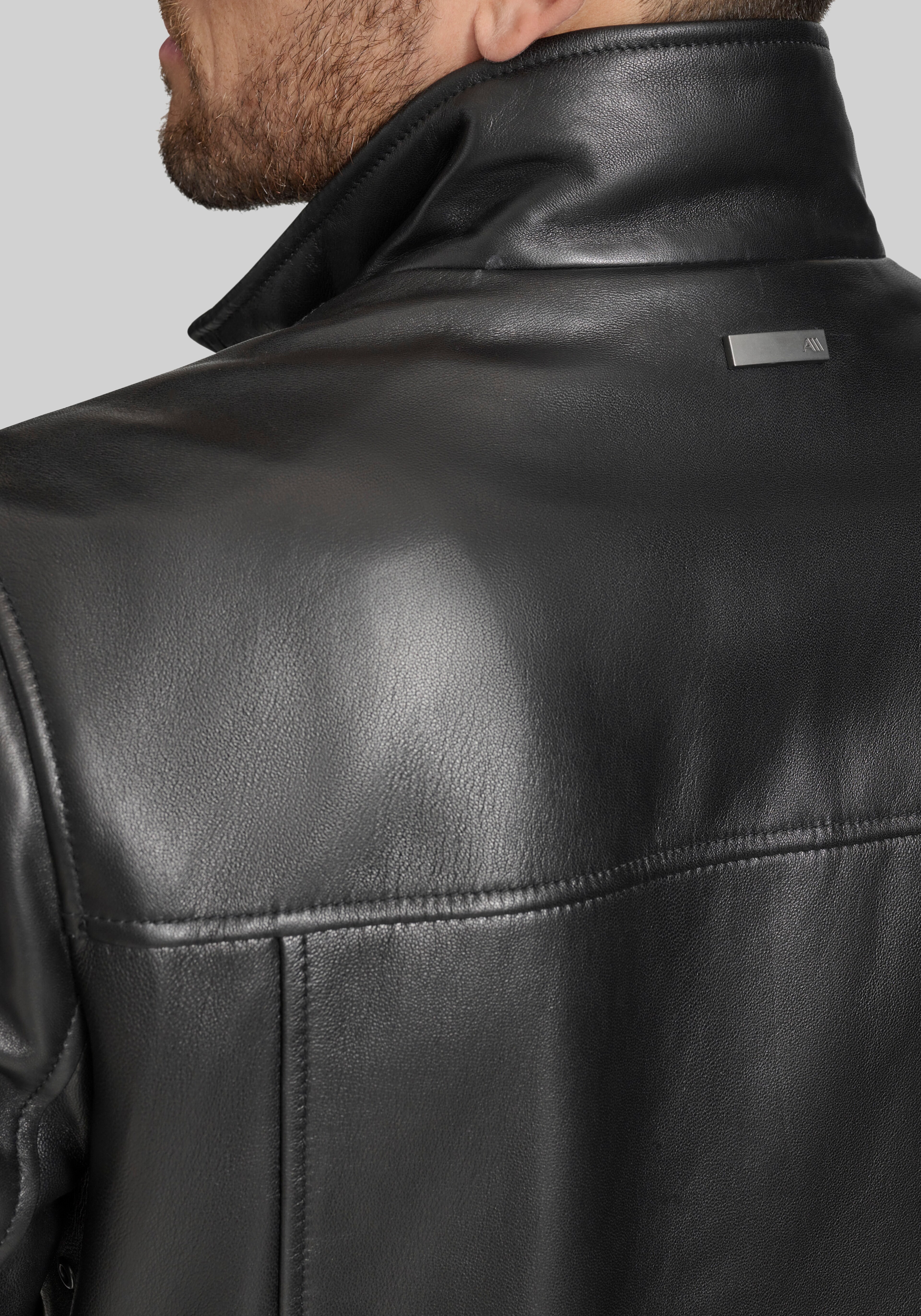 Andrew Marc Tailored Fit Smooth Lamb Leather Jacket