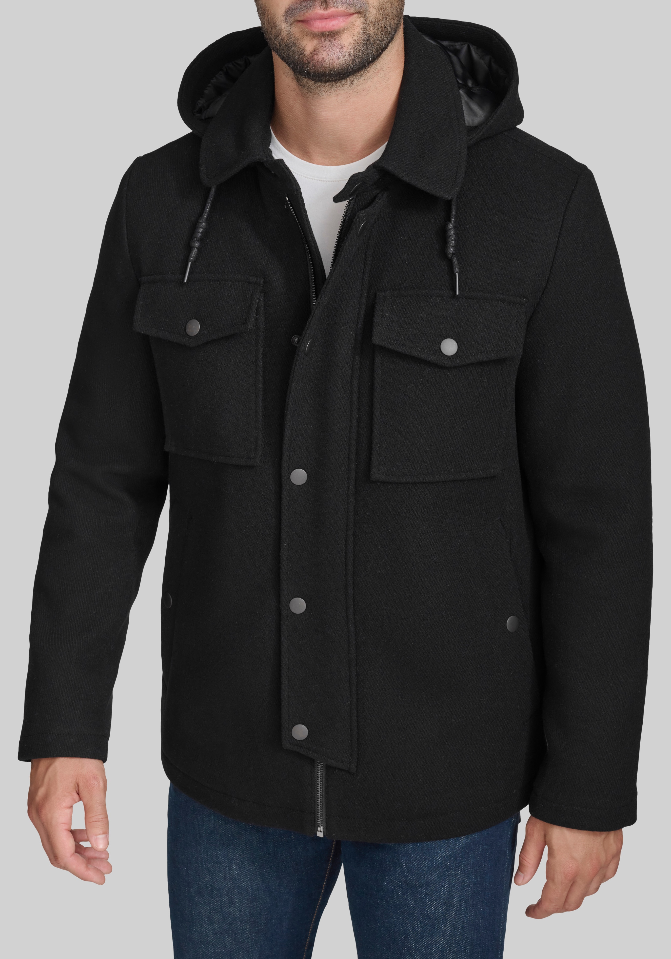 Men's New!, Cole Haan Wool Twill Field Jacket - Jos A Bank