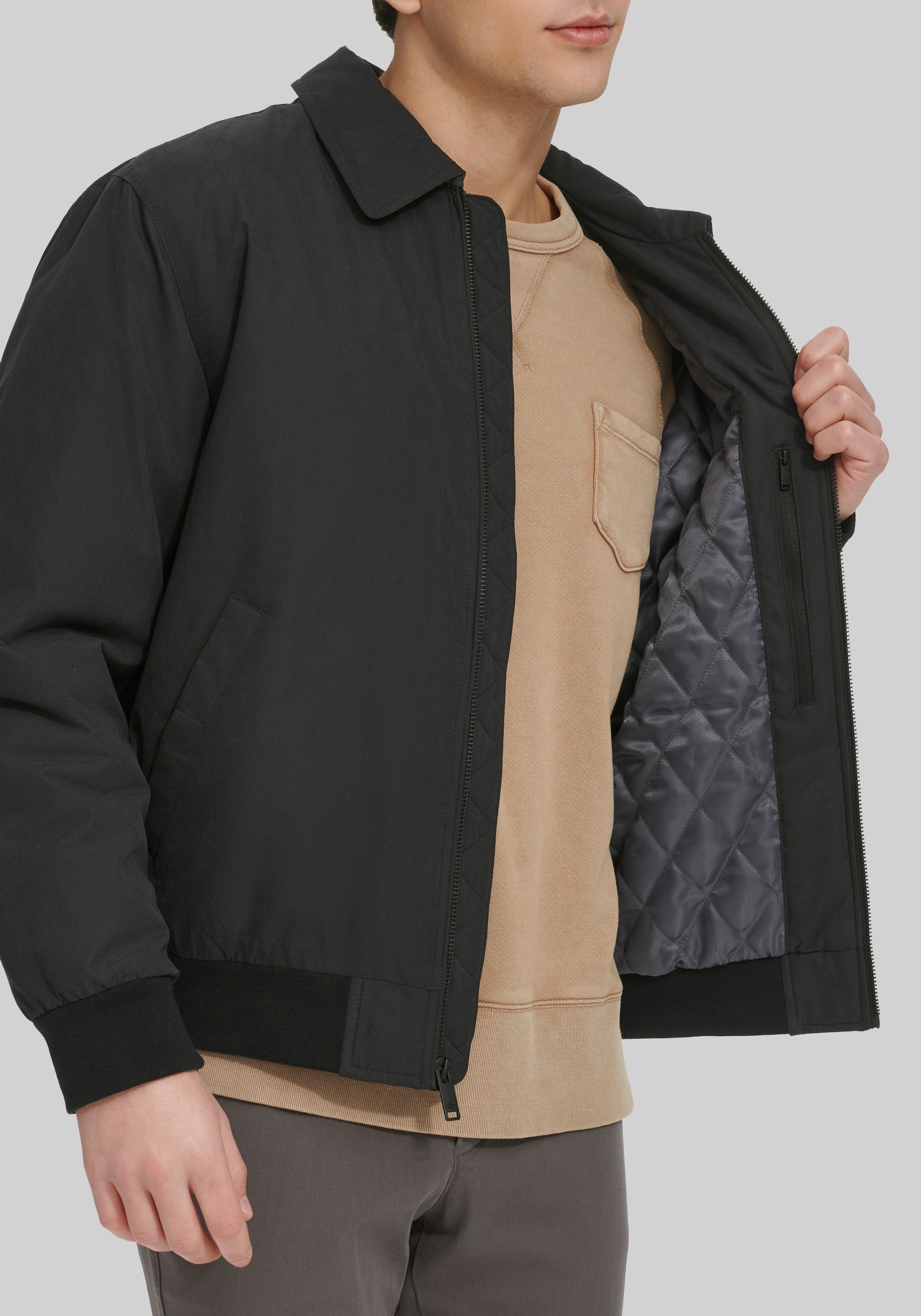 Dockers Tailored Fit Micro Twill Golf Bomber Jacket
