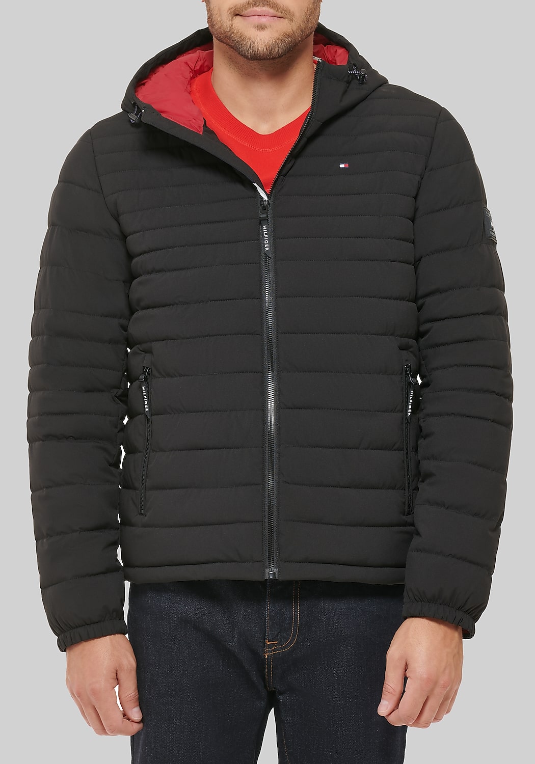 Tommy Hilfiger Tailored Fit Lightweight Softshell Rain Jacket