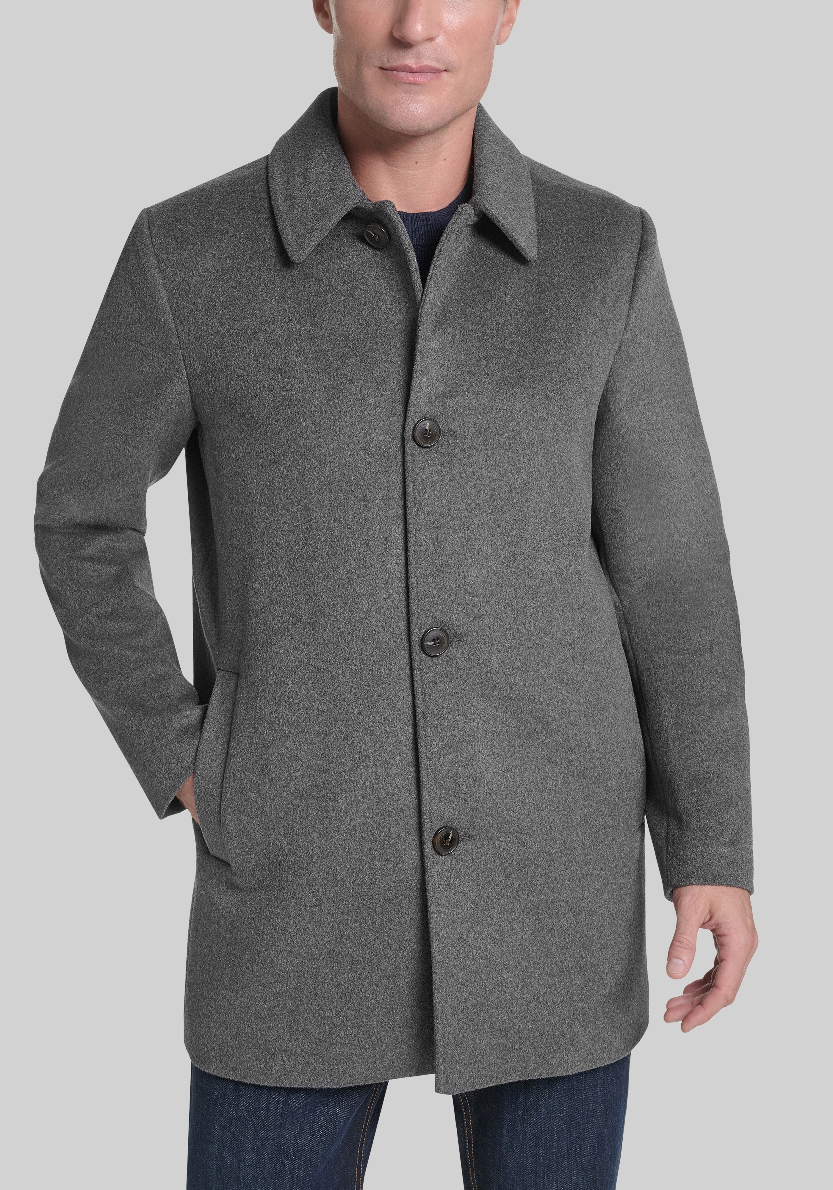 Men's New!, Cole Haan Wool Car Coat - Jos A Bank