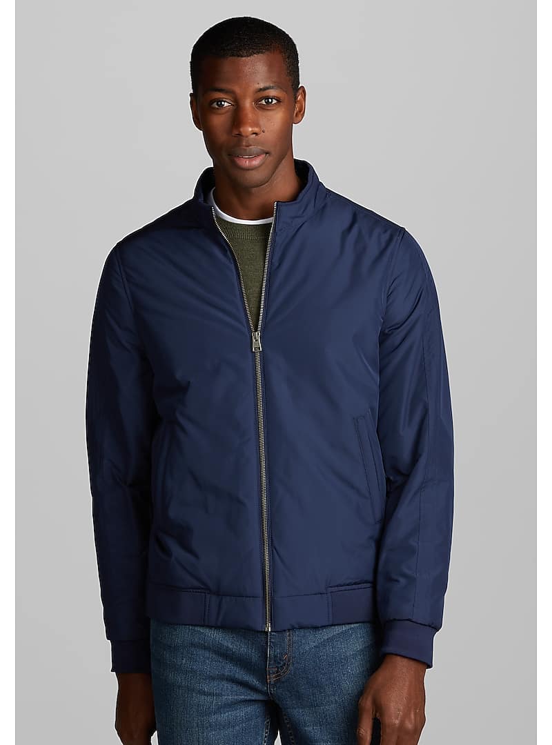 Jos. A. Bank Men's Traveler Collection Tailored Fit Padded Hybrid Jacket (various sizes in Navy)