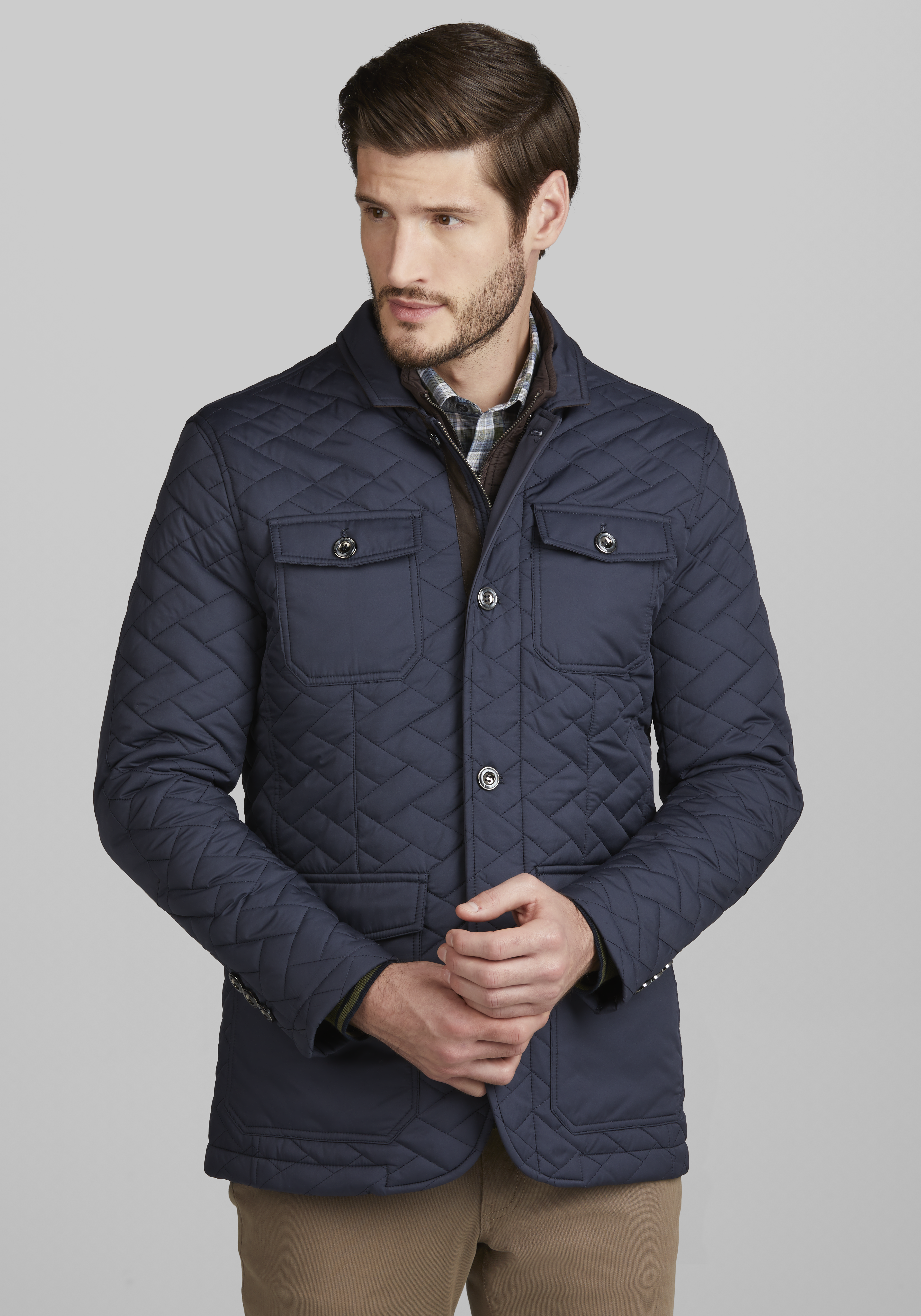 Jos a bank quilted on sale jacket