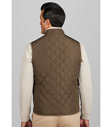 Jos. A. Bank Tailored Fit Diagonal Grid Vest CLEARANCE