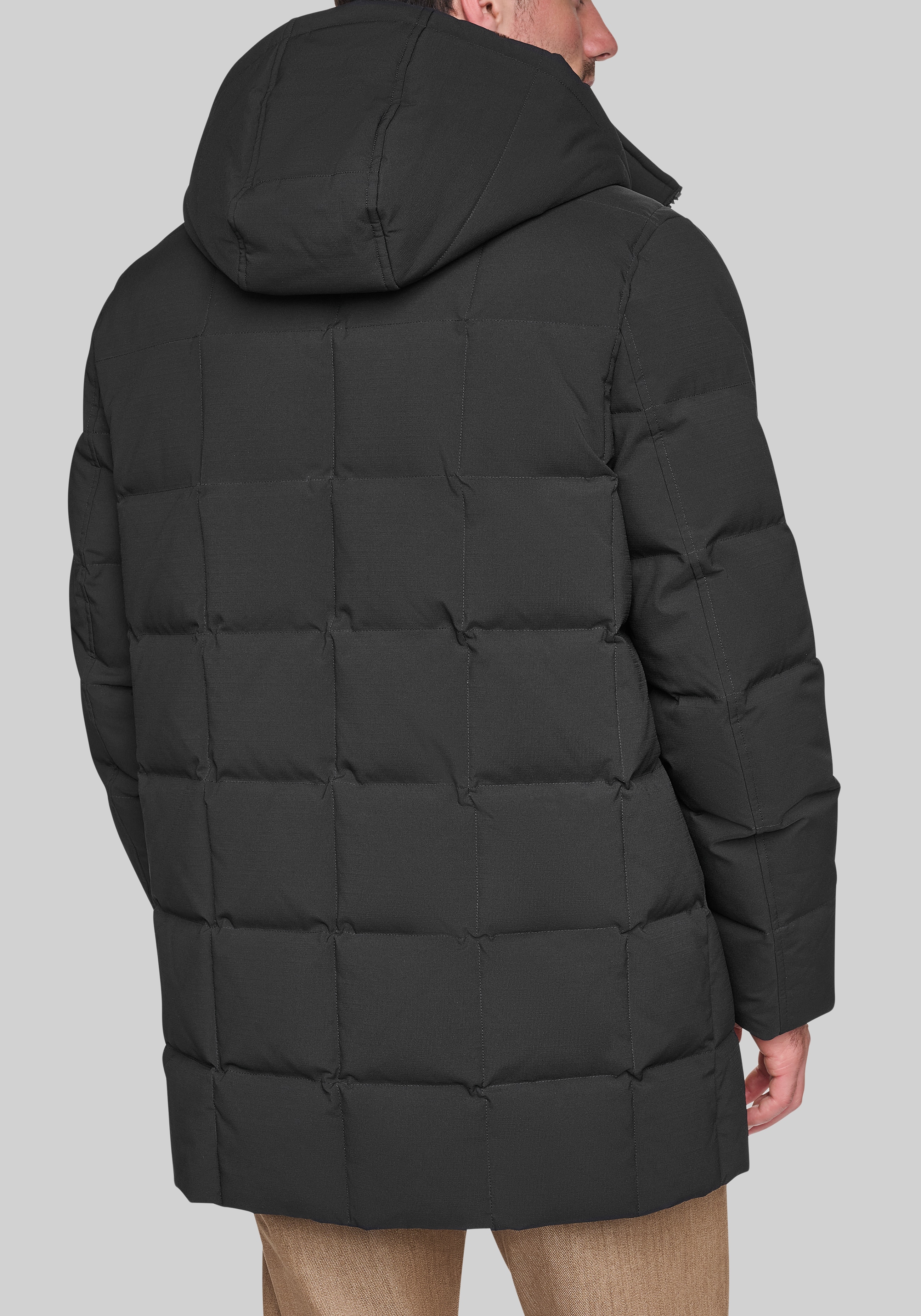 Andrew Marc Tailored Fit Micro Textured Hood Parka