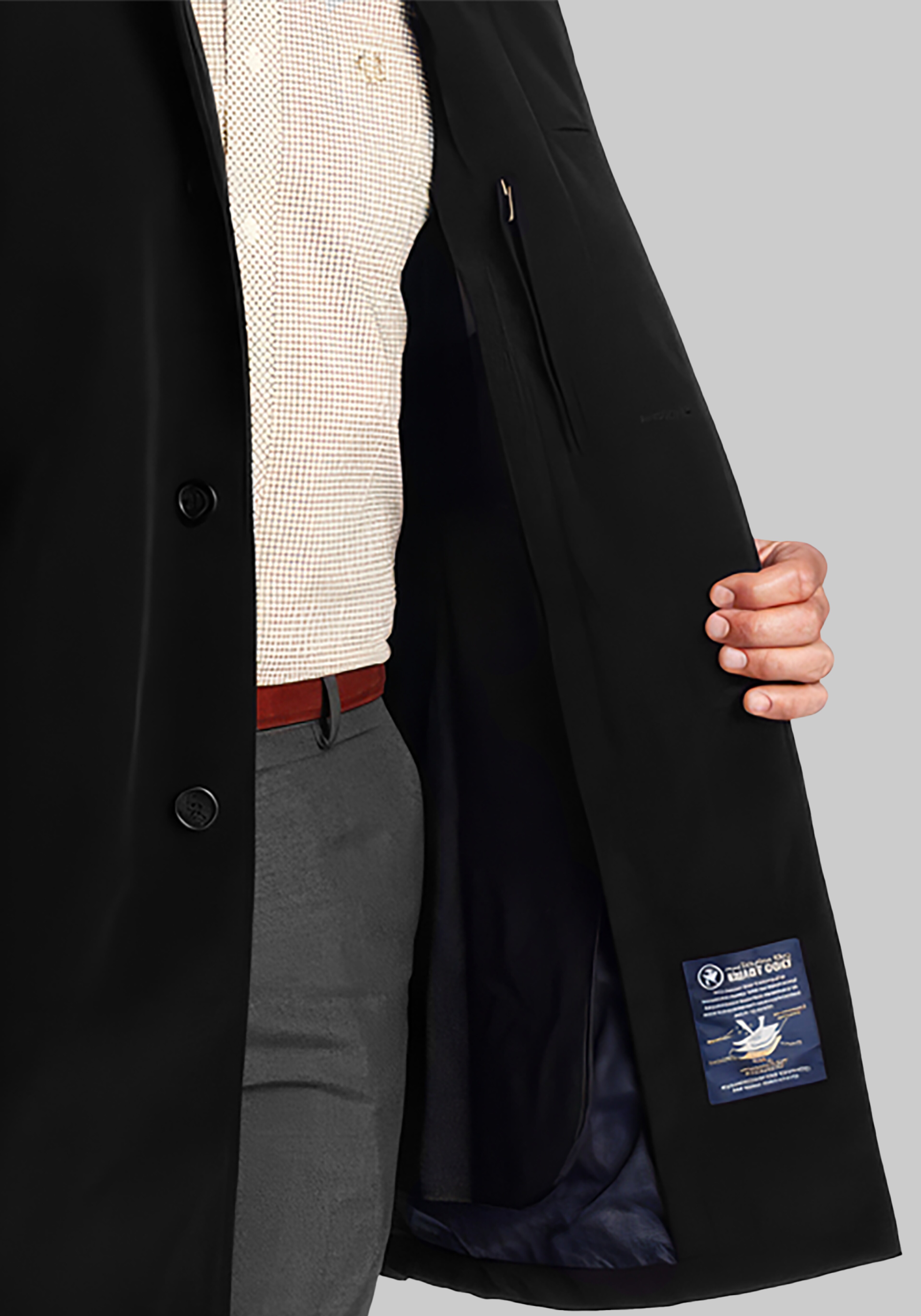 Hart Schaffner Marx Tailored Fit Stormproof Overcoat