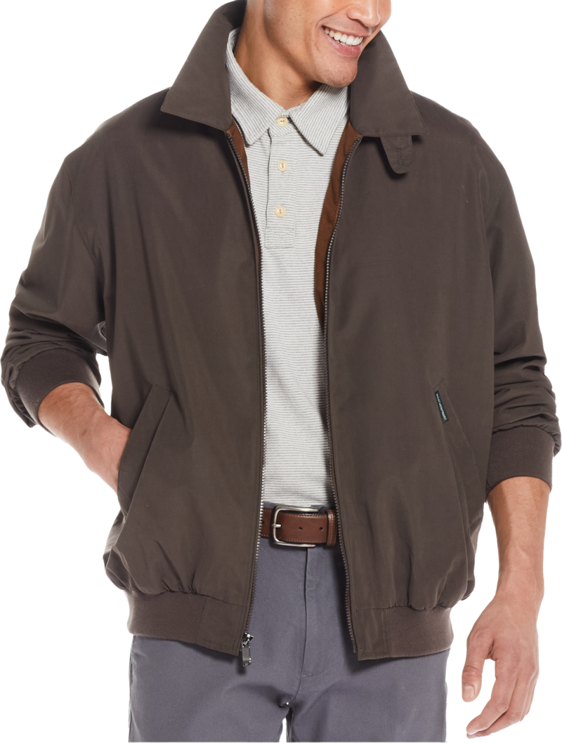 Men's Weatherproof Tailored Fit Golf Jacket at Jos. A. Bank, Grey/Light Br, Size Large - Outerwear