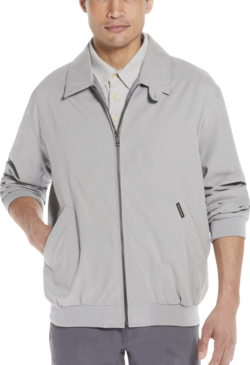 JoS. A. Bank Big & Tall Men's Weatherproof Tailored Fit Golf Jacket , Light Grey, 3 X Tall