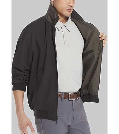 Weatherproof Mens Lightweight Short Bomber Jacket Black S