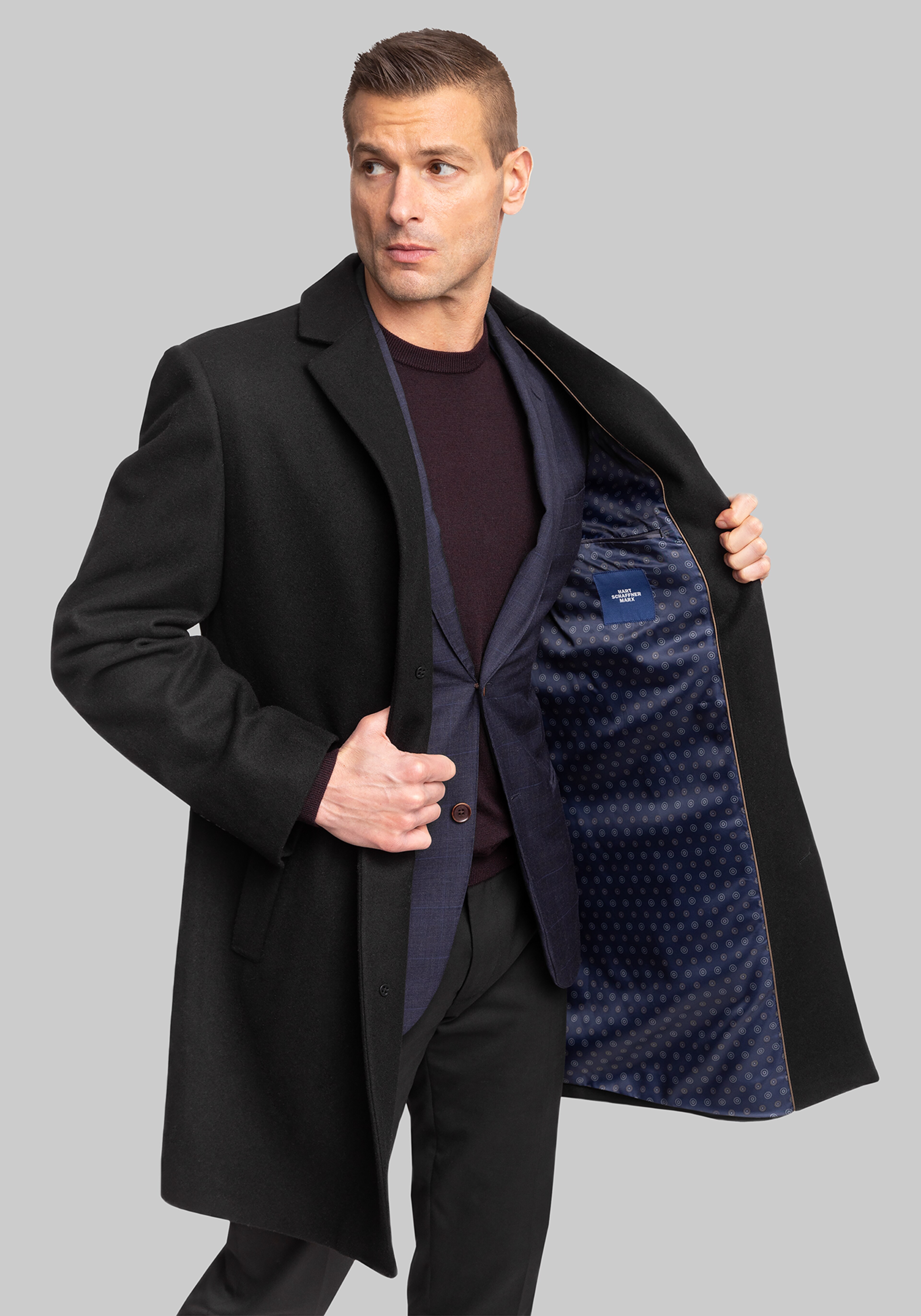 Hart Schaffner Marx Tailored Fit Topcoat