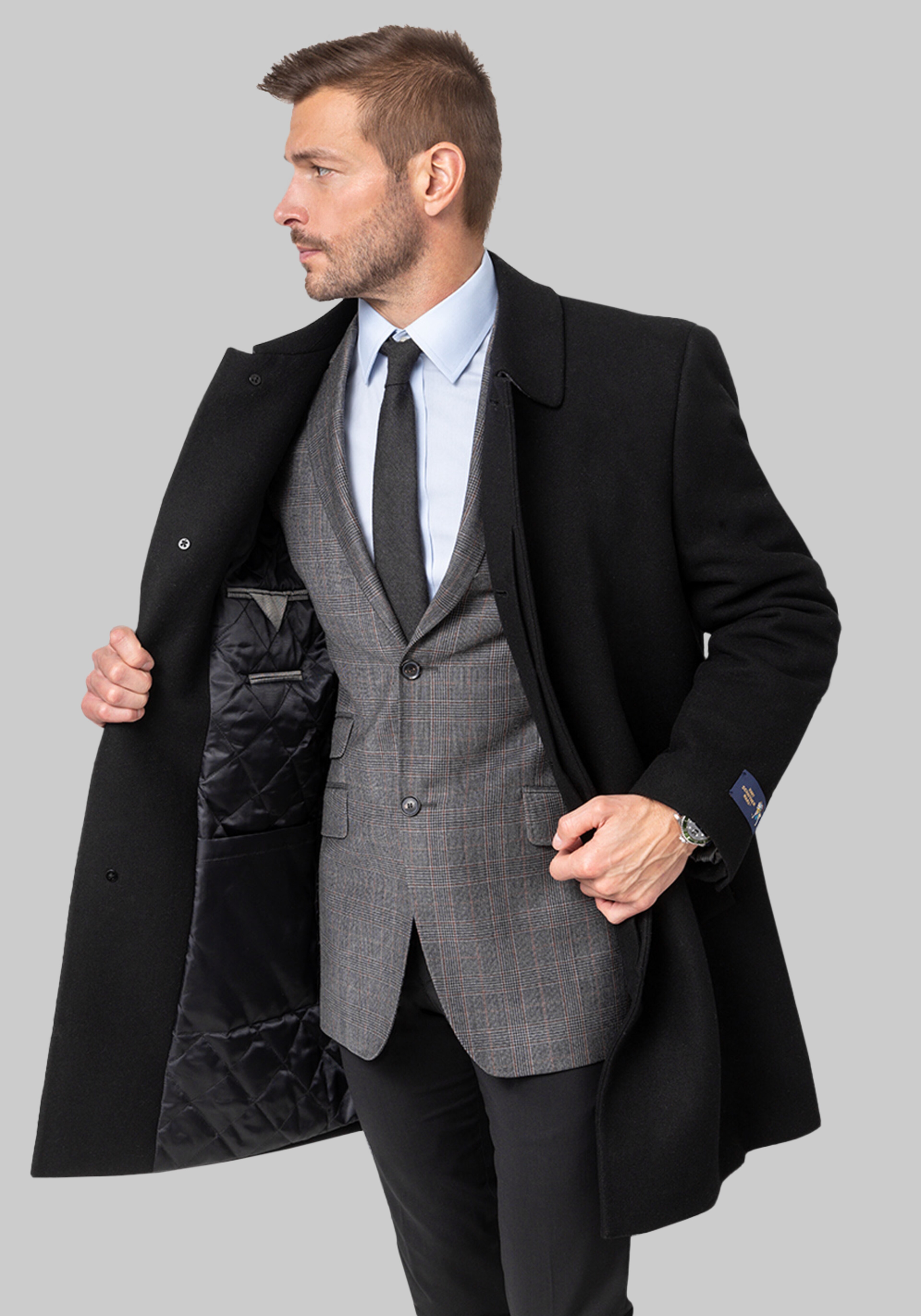 Hart Schaffner Marx Tailored Fit Insulated Topcoat