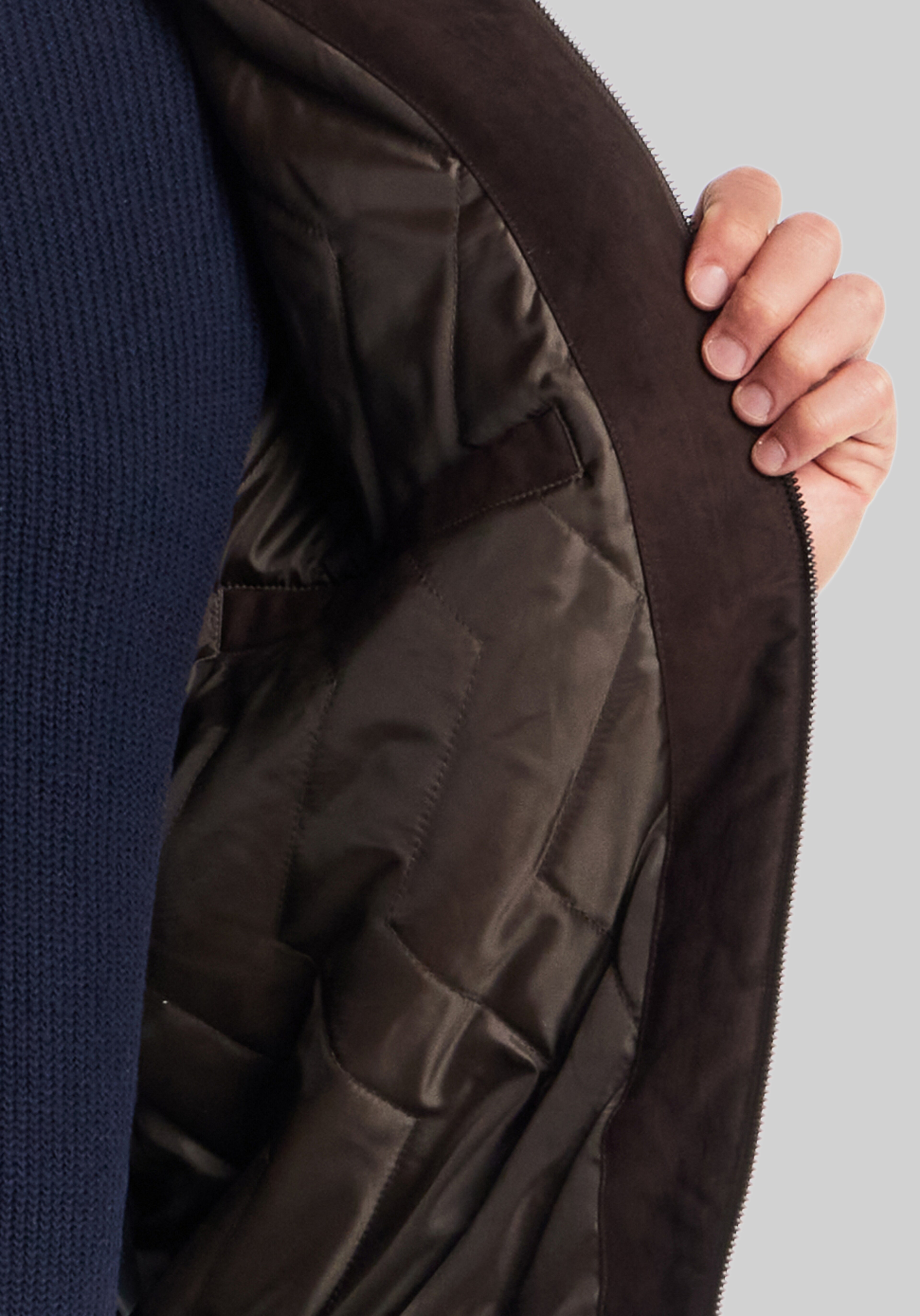 Weatherproof Classic Tailored Fit Knit Collar Microsuede Bomber Jacket
