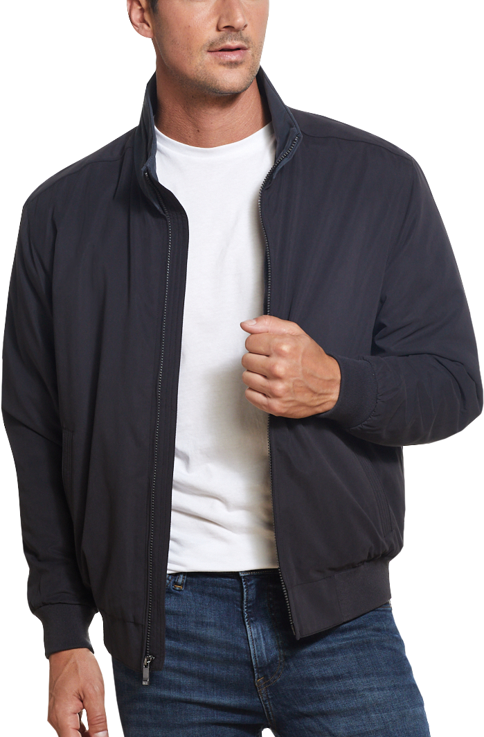 Weatherproof Tailored Fit Microfiber Fleece-Lined Bomber Jacket ...