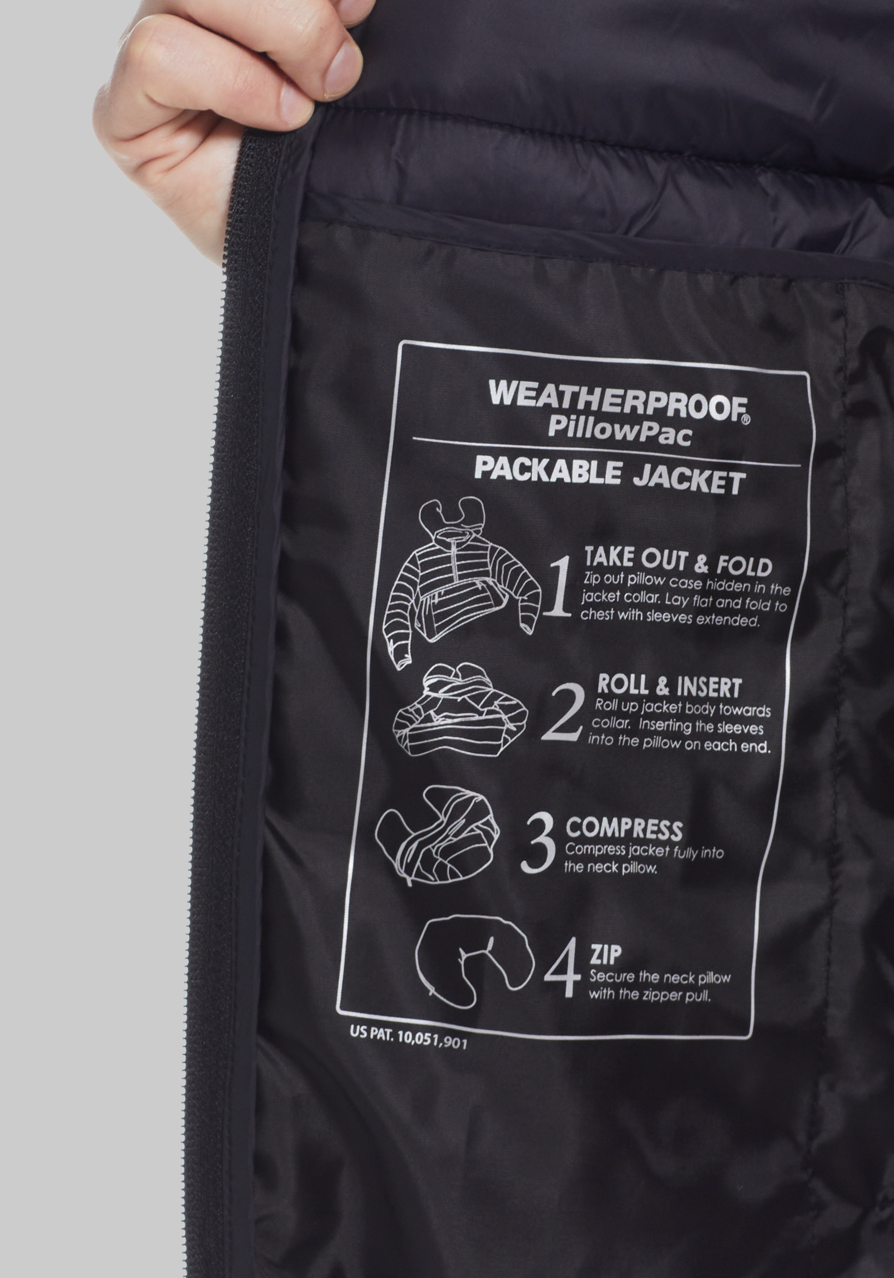 Weatherproof Modern Fit Pillow Pac Puffer Jacket