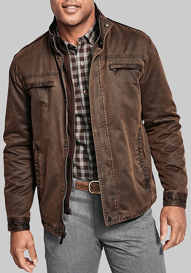 Johnston & Murphy Antiqued Cotton Jacket - Johnston & Murphy  display picture 3