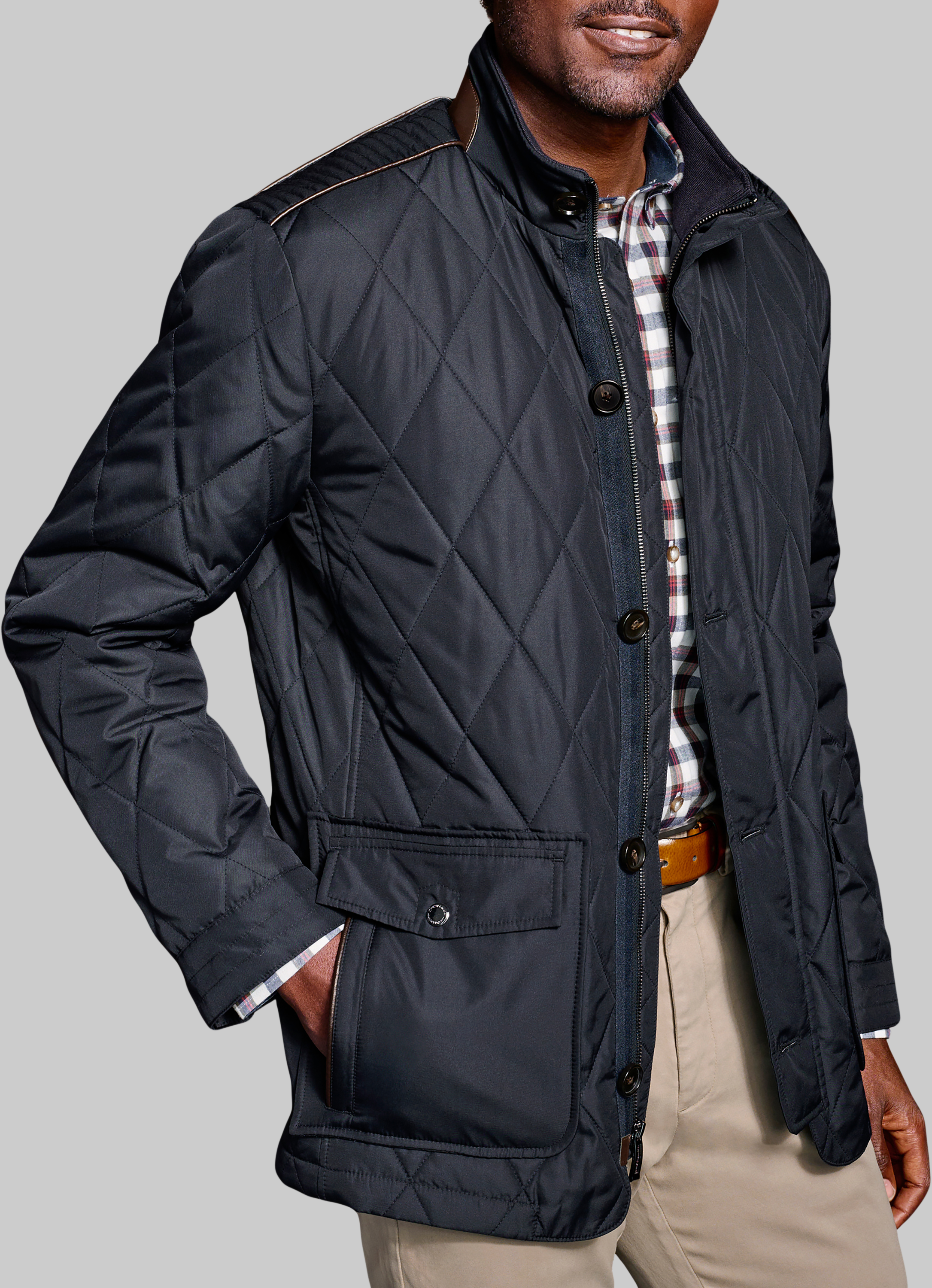 Jos a sale bank quilted jacket