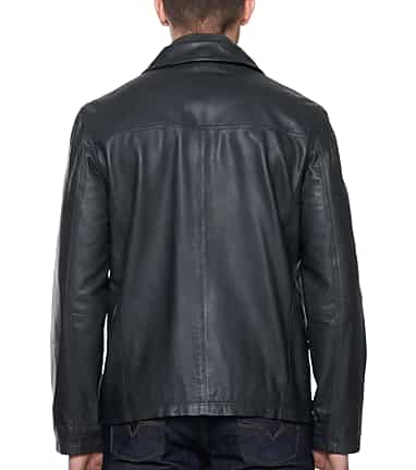 Mukabi sherpa-lined leather jacket, Sly & Co, Shop Men's Leather & Suede  Jackets Online