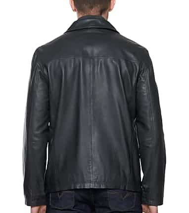 Mukabi sherpa-lined leather jacket, Sly & Co, Shop Men's Leather & Suede  Jackets Online