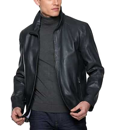 Mukabi sherpa-lined leather jacket, Sly & Co, Shop Men's Leather & Suede  Jackets Online