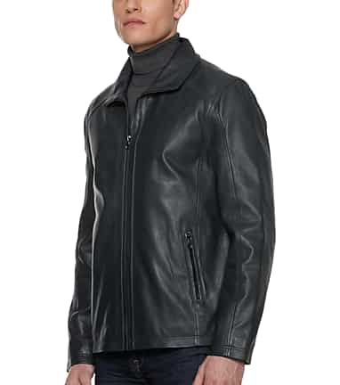 Mukabi sherpa-lined leather jacket, Sly & Co, Shop Men's Leather & Suede  Jackets Online