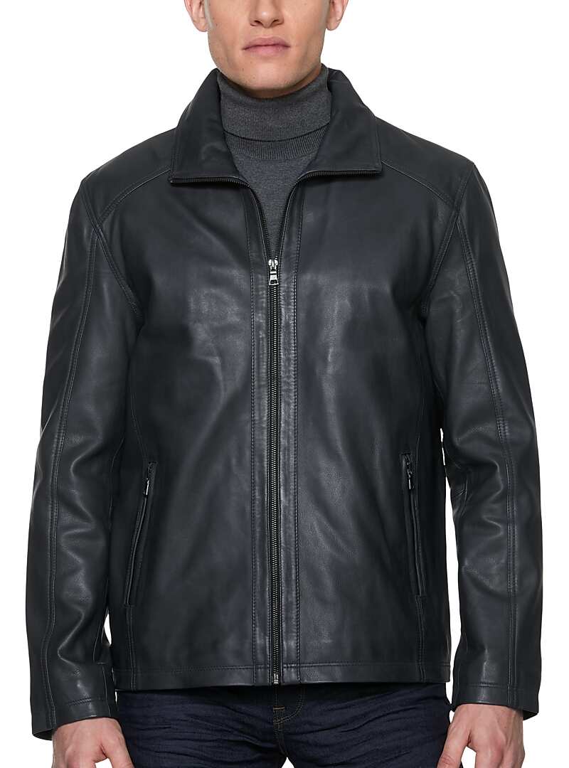Sly & Co Traditional Fit Lambskin Leather Jacket - Mens Clothing Online ...