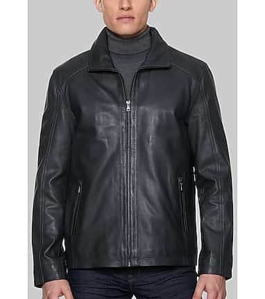 Jos a bank sales leather jacket