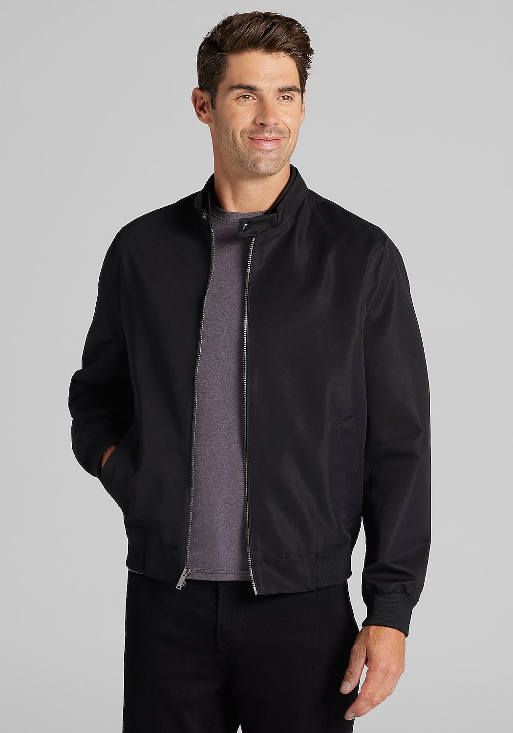 Traveler&reg; Collection Tailored Fit Bomber Jacket