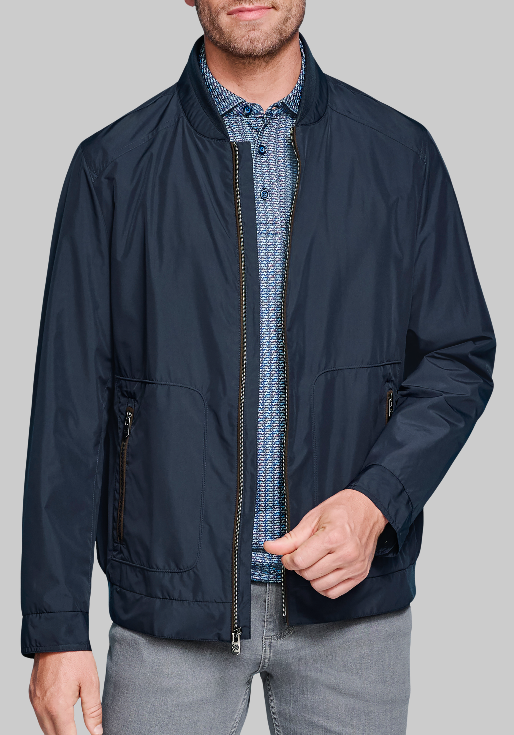 Johnston & Murphy XC4® Knit-Collar Jacket