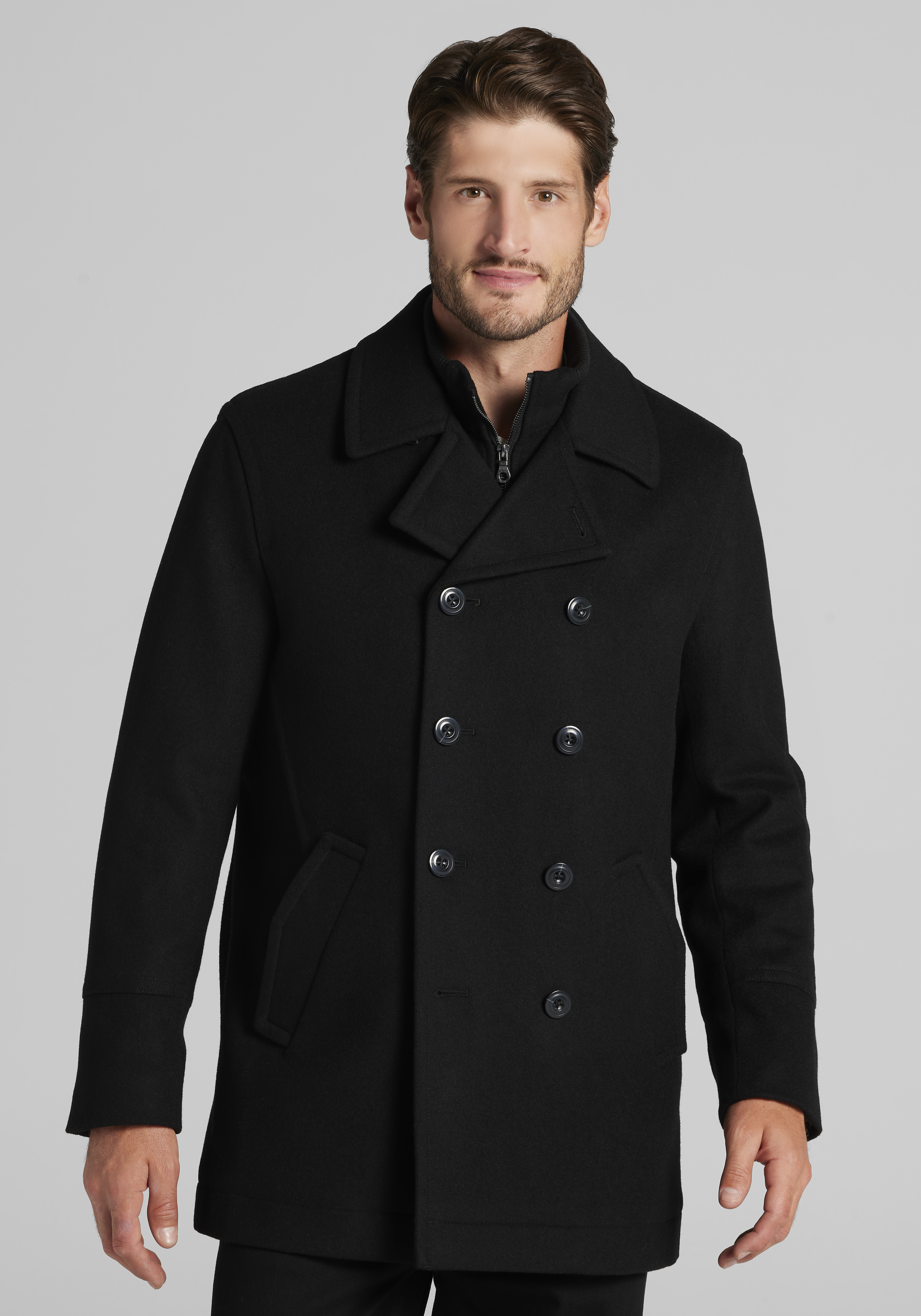 Men's Outerwear, Jos. A. Bank Tailored Fit Classic Peacoat - Jos A Bank