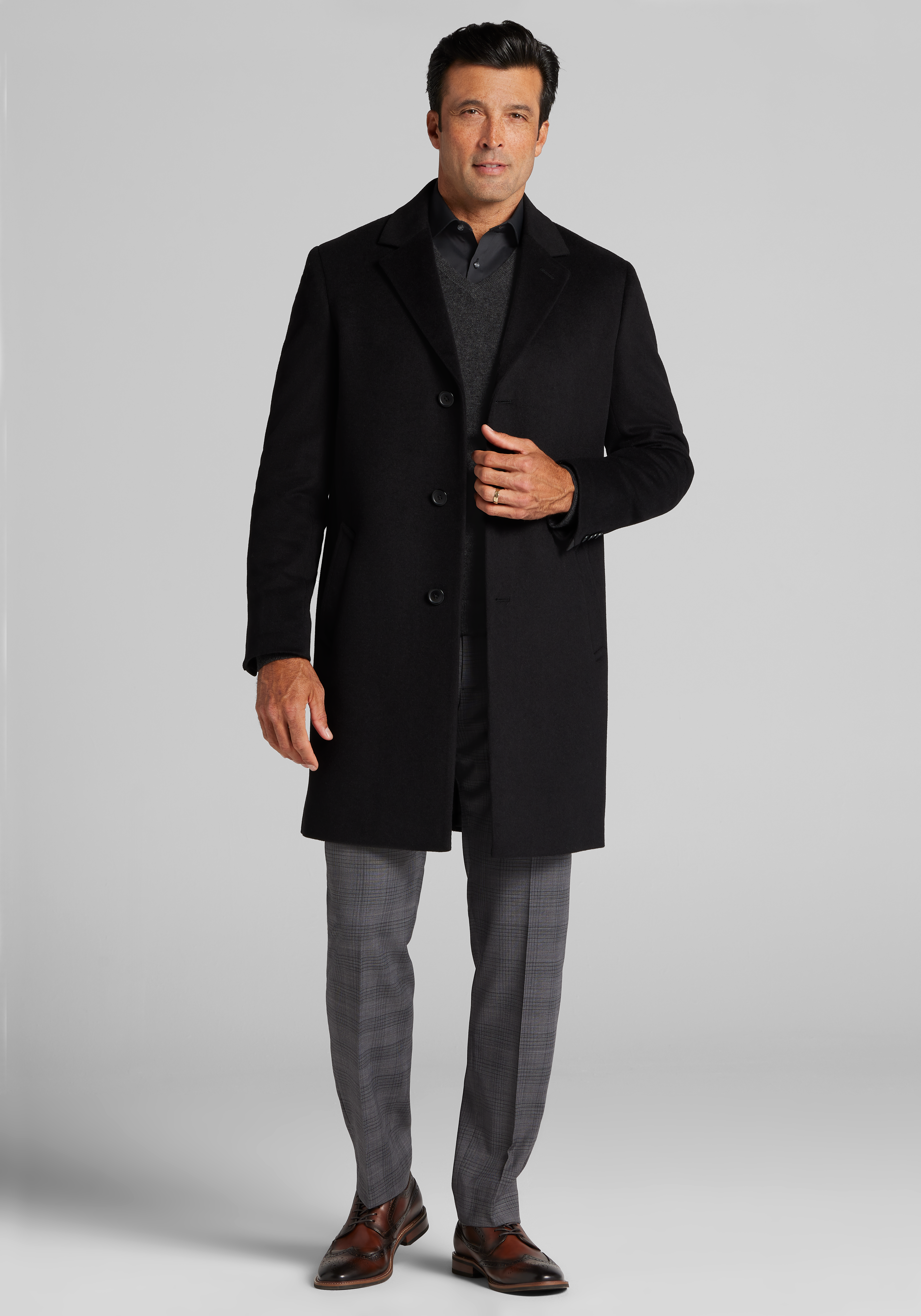 Men's Outerwear, Jos. A. Bank Traditional Fit Topcoat CLEARANCE - Jos A Bank