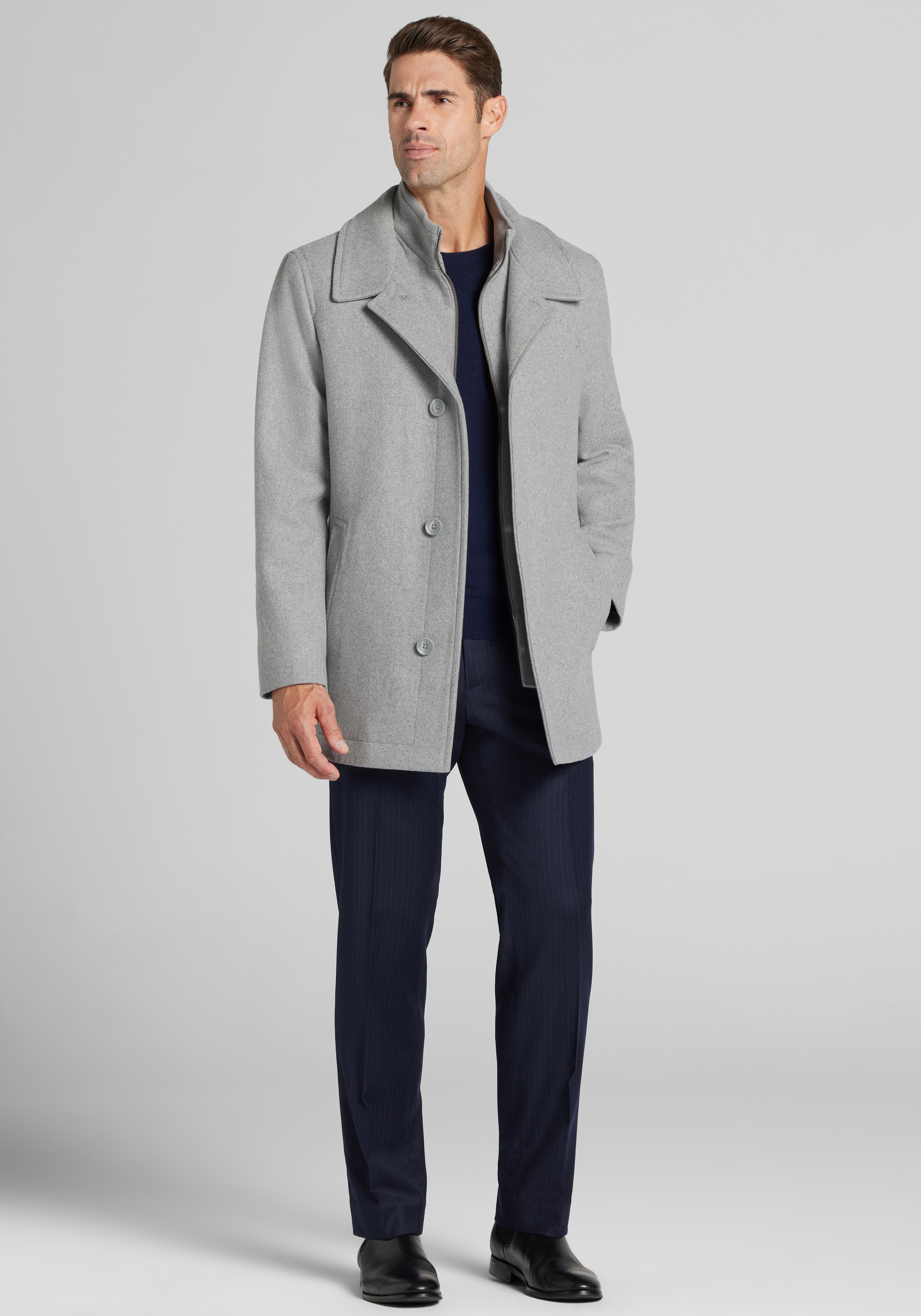Jos. A. Bank Tailored Fit Bib Front Car Coat