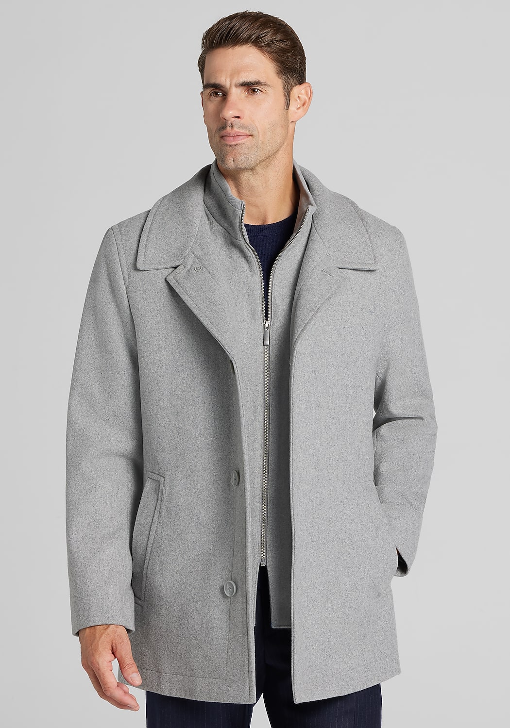 Jos. A. Bank Tailored Fit Bib Front Car Coat