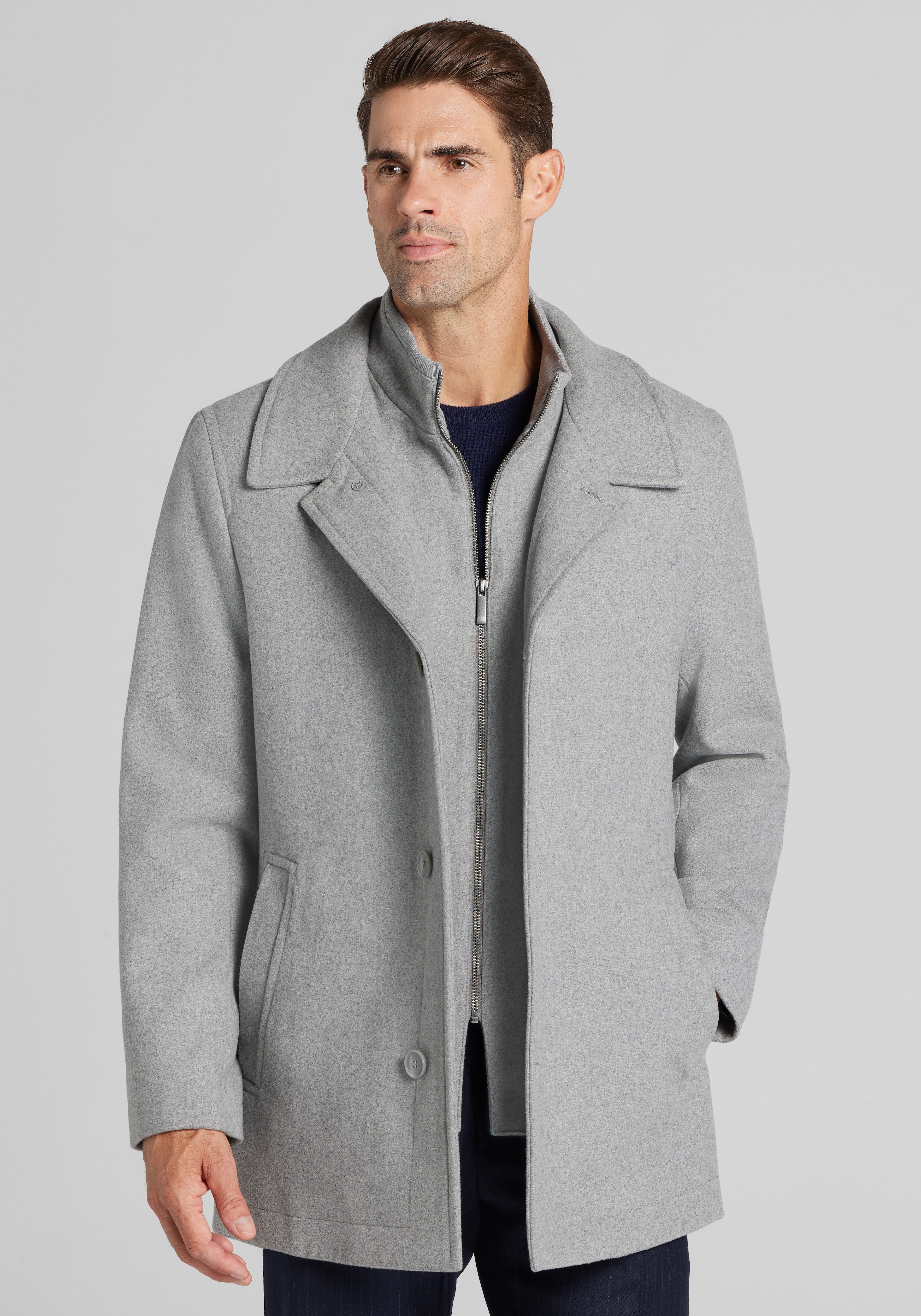 Jos. A. Bank Tailored Fit Bib Front Car Coat
