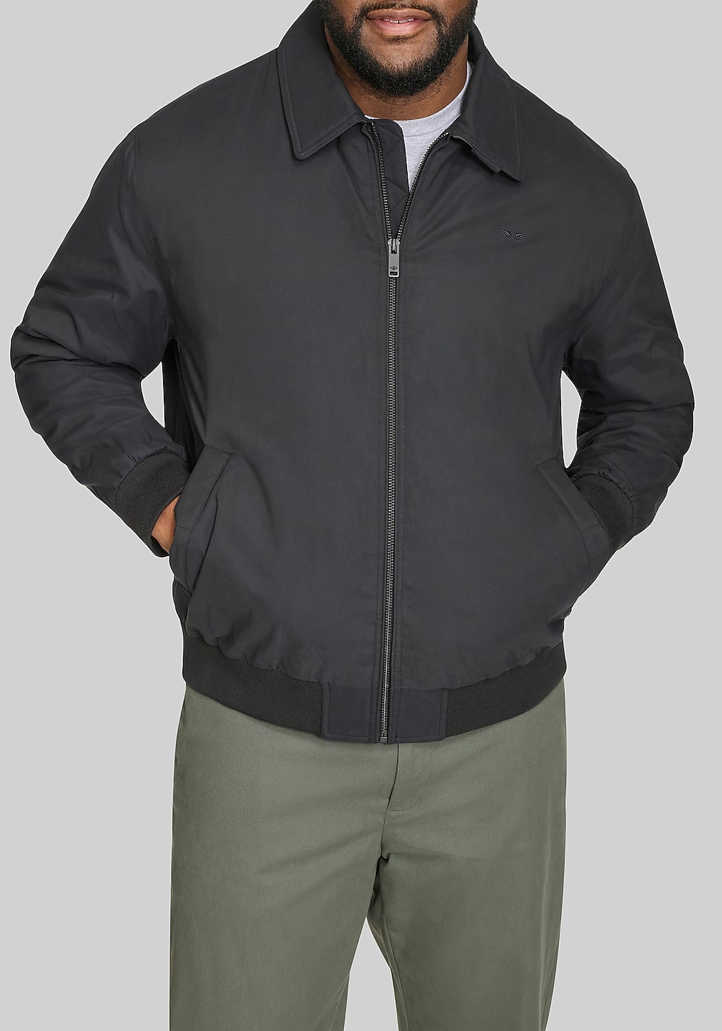 Dockers Tailored Fit Micro Twill Golf Bomber Jacket - Big & Tall